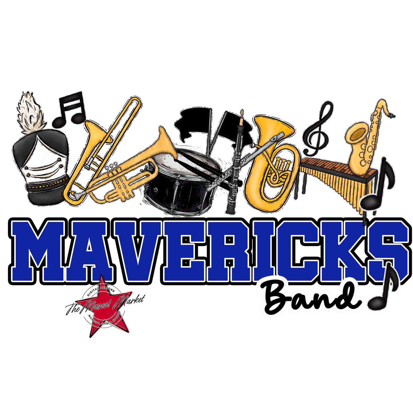 Mavericks Varsity Band-Royal Blue