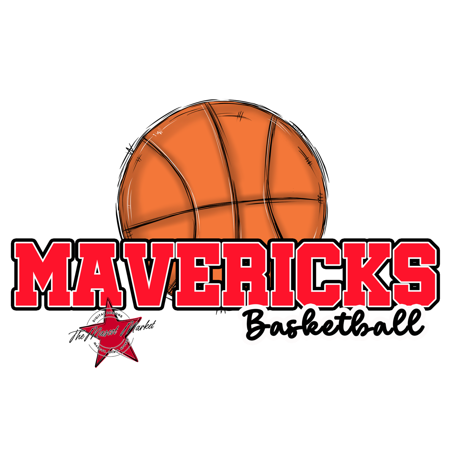 Mavericks Varsity Basketball-Bright Red