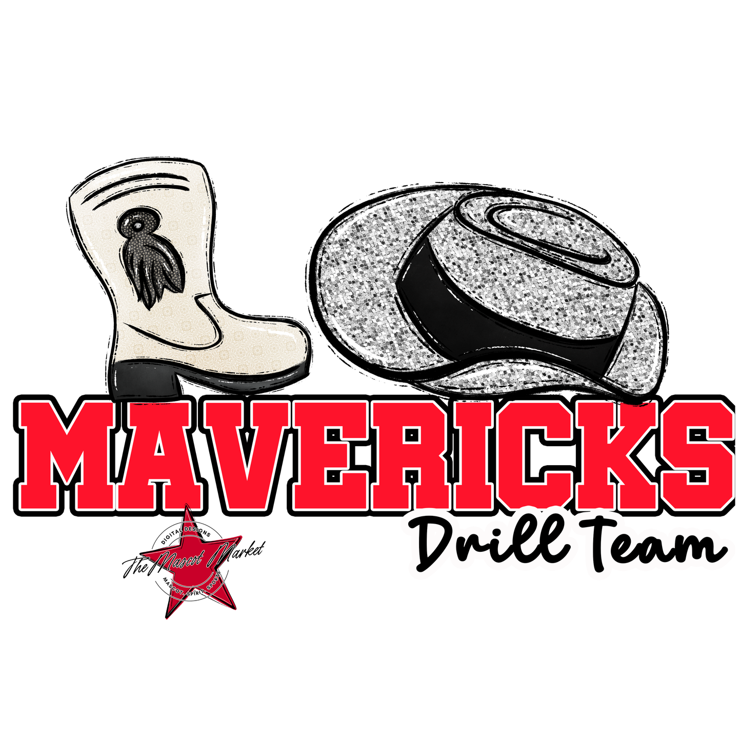 Mavericks Varsity Drillteam-Bright Red