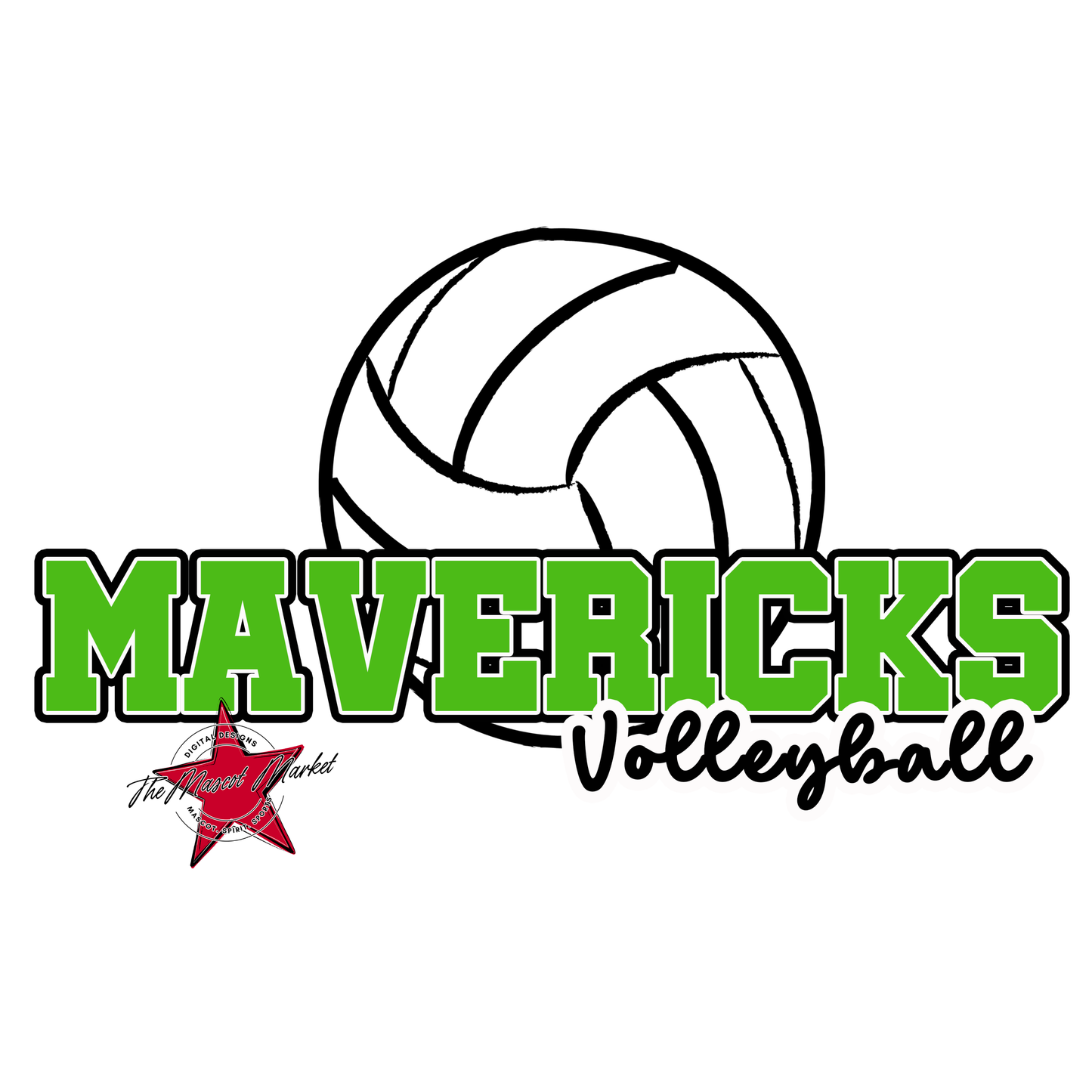 Mavericks Varsity Volleyball-Bright Green
