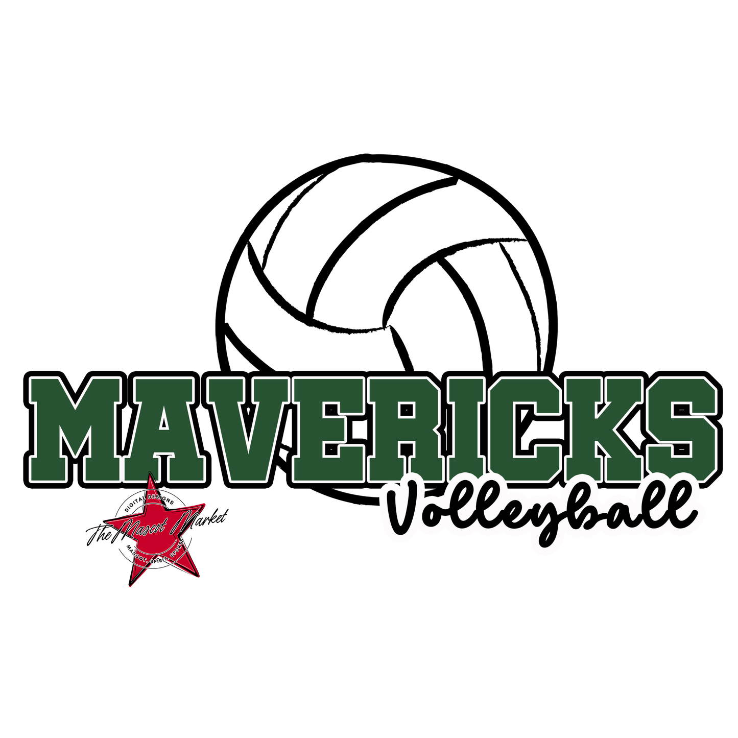 Mavericks Varsity Volleyball-Green
