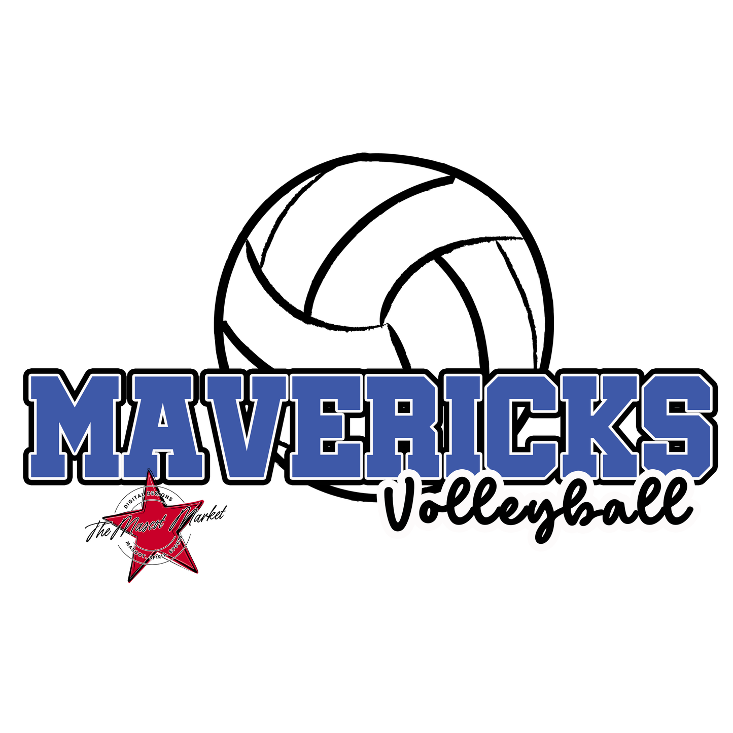 Mavericks Varsity Volleyball-Off Blue