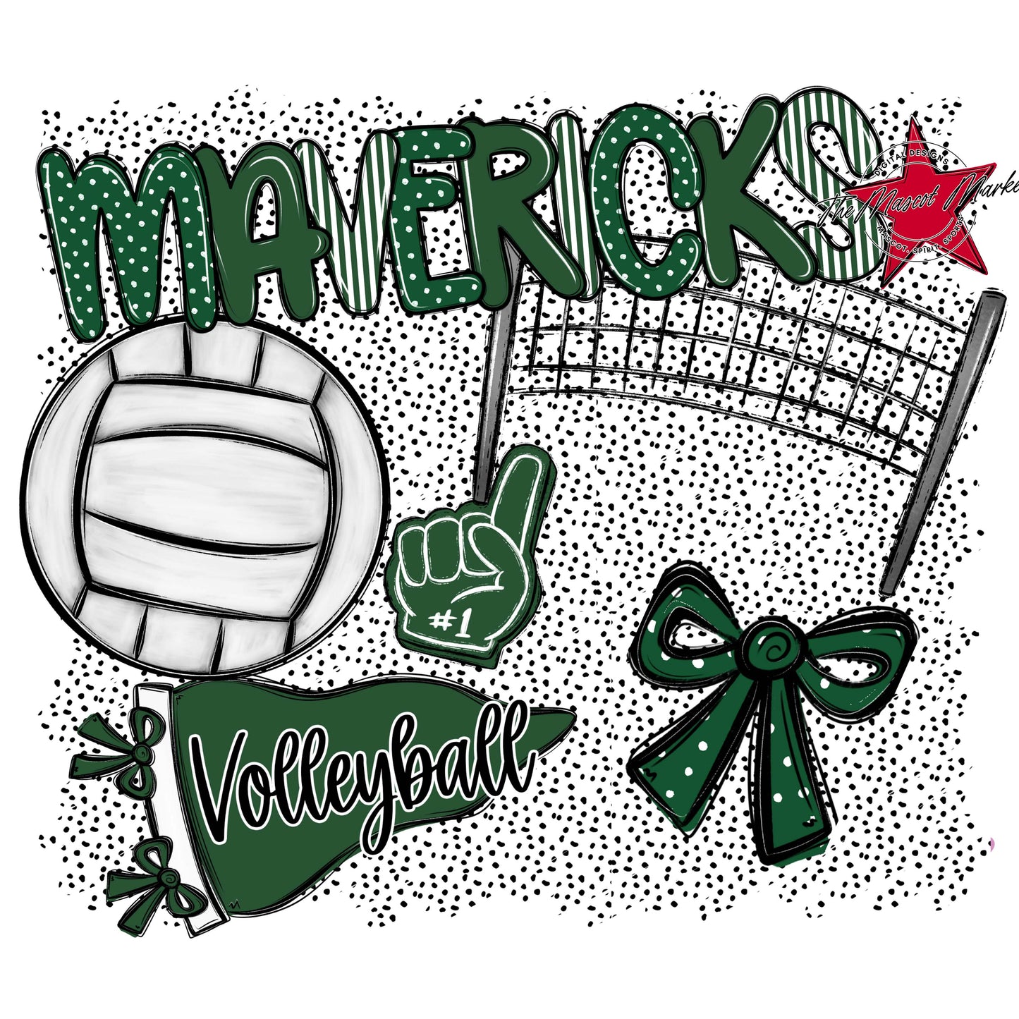 Mavericks Volleyball Spirit-Green