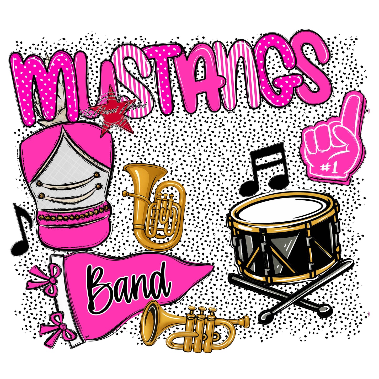 Mustangs Band Spirit-Pink
