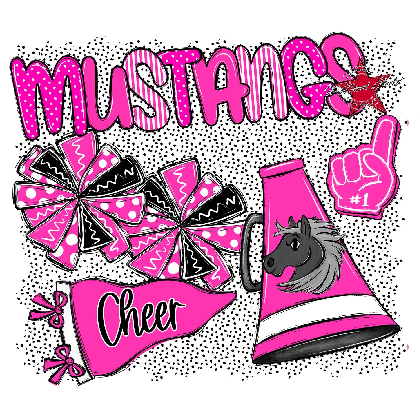 Mustangs Cheer Spirit-Pink