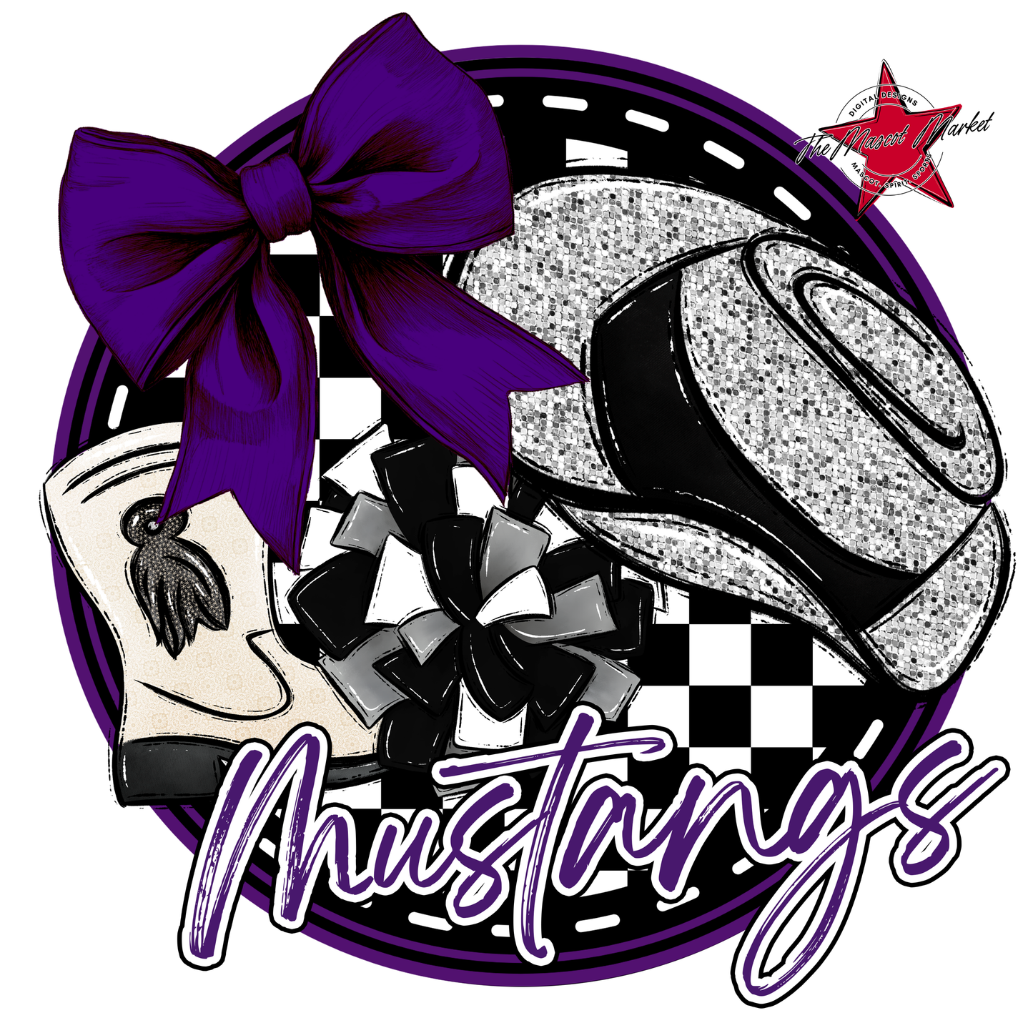 Mustangs Circle Drillteam Design-Purple