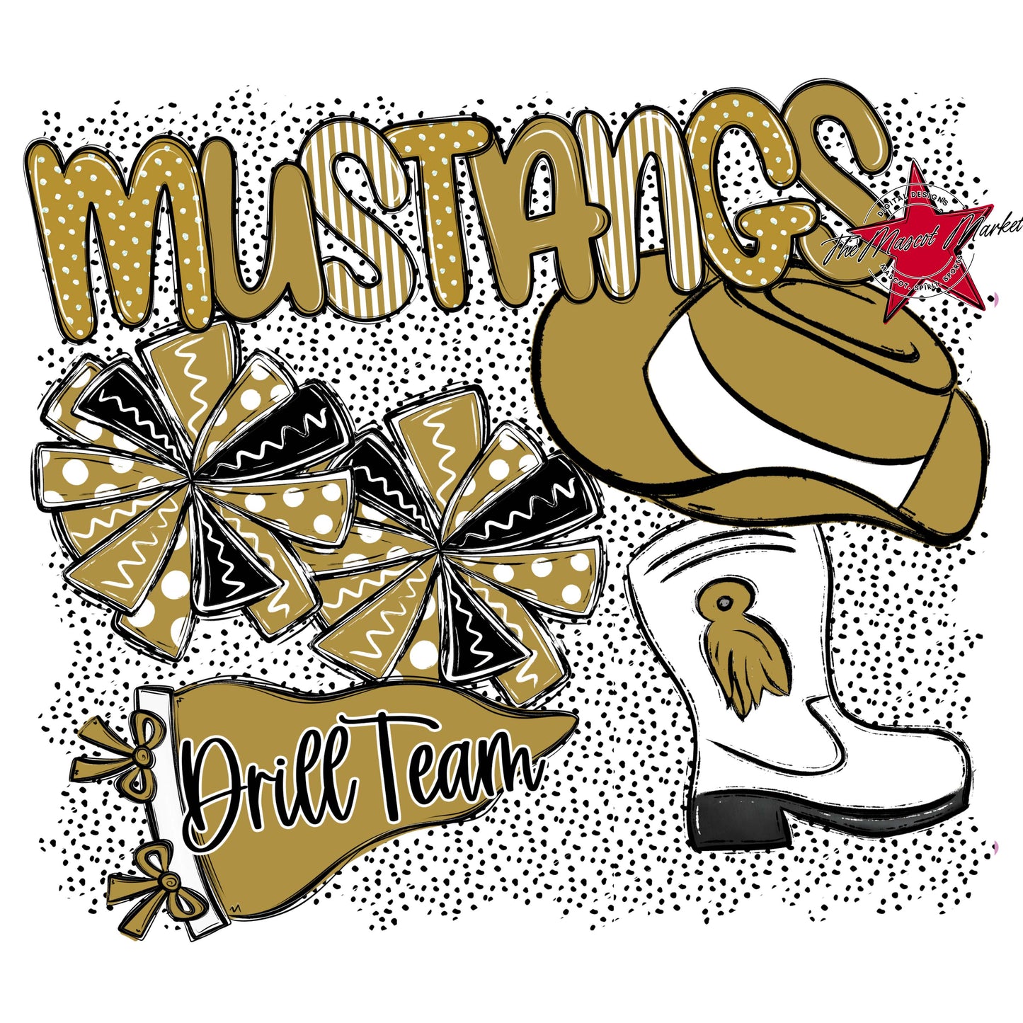 Mustangs Drillteam Spirit-Gold