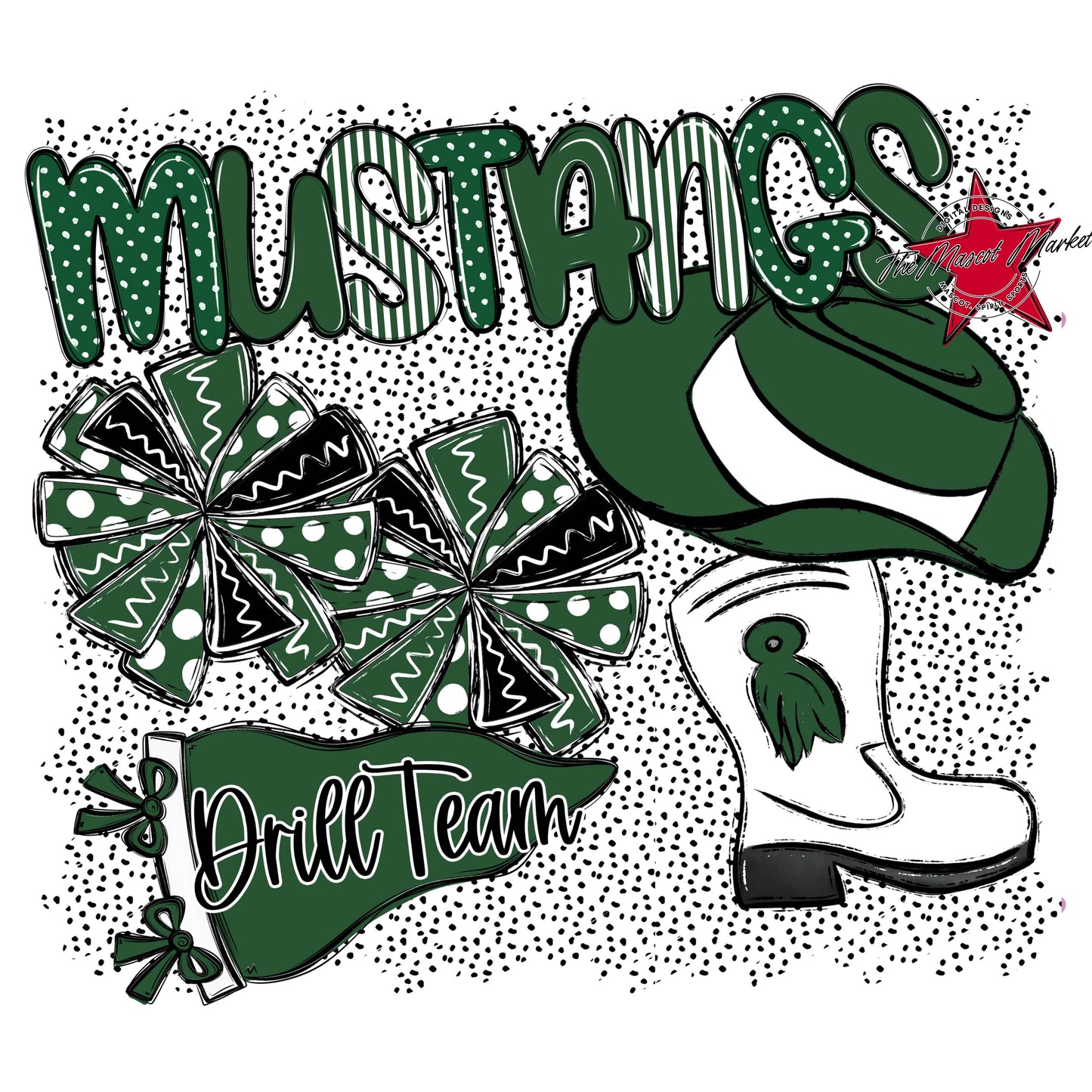 Mustangs Drillteam Spirit-Green