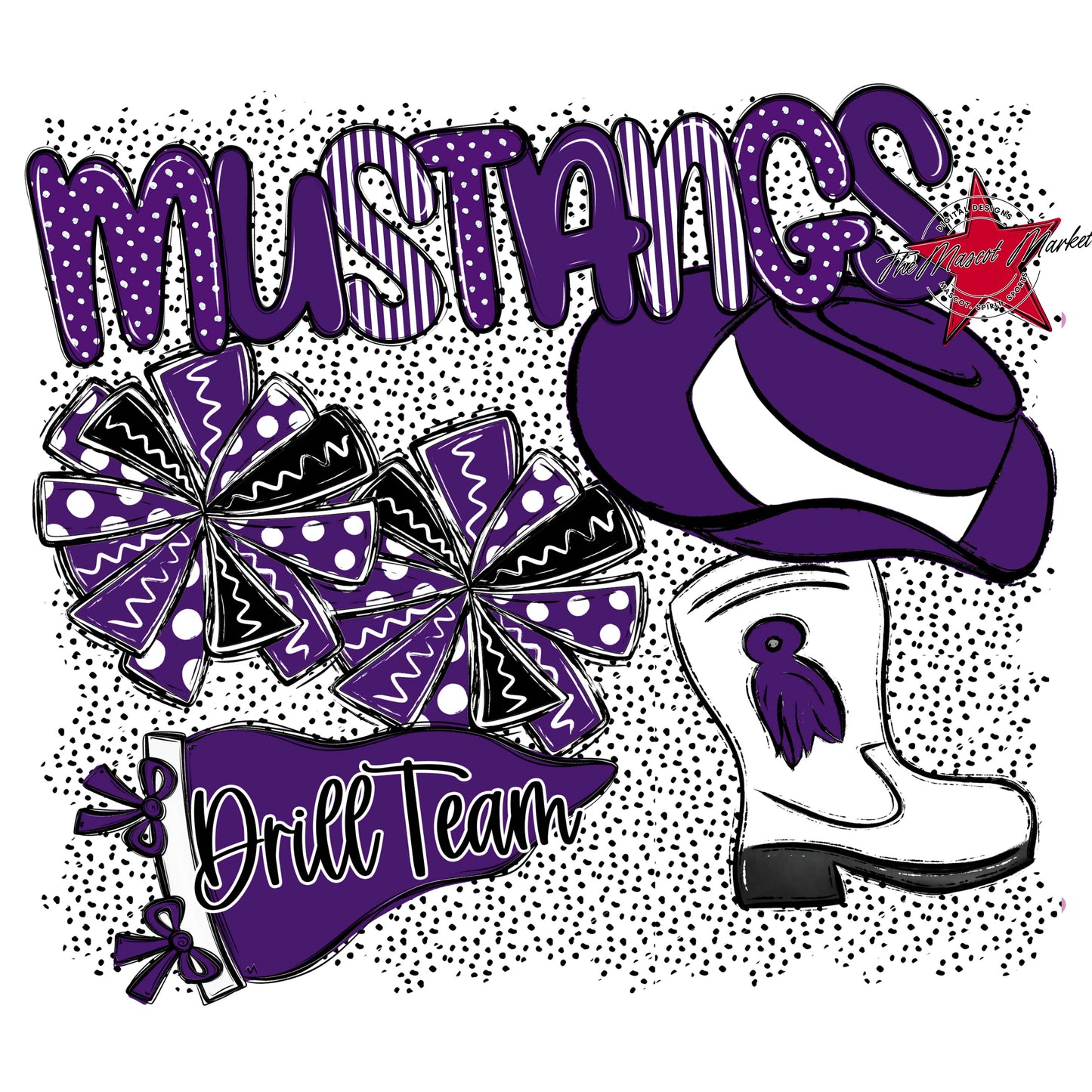 Mustangs Drillteam Spirit-Purple
