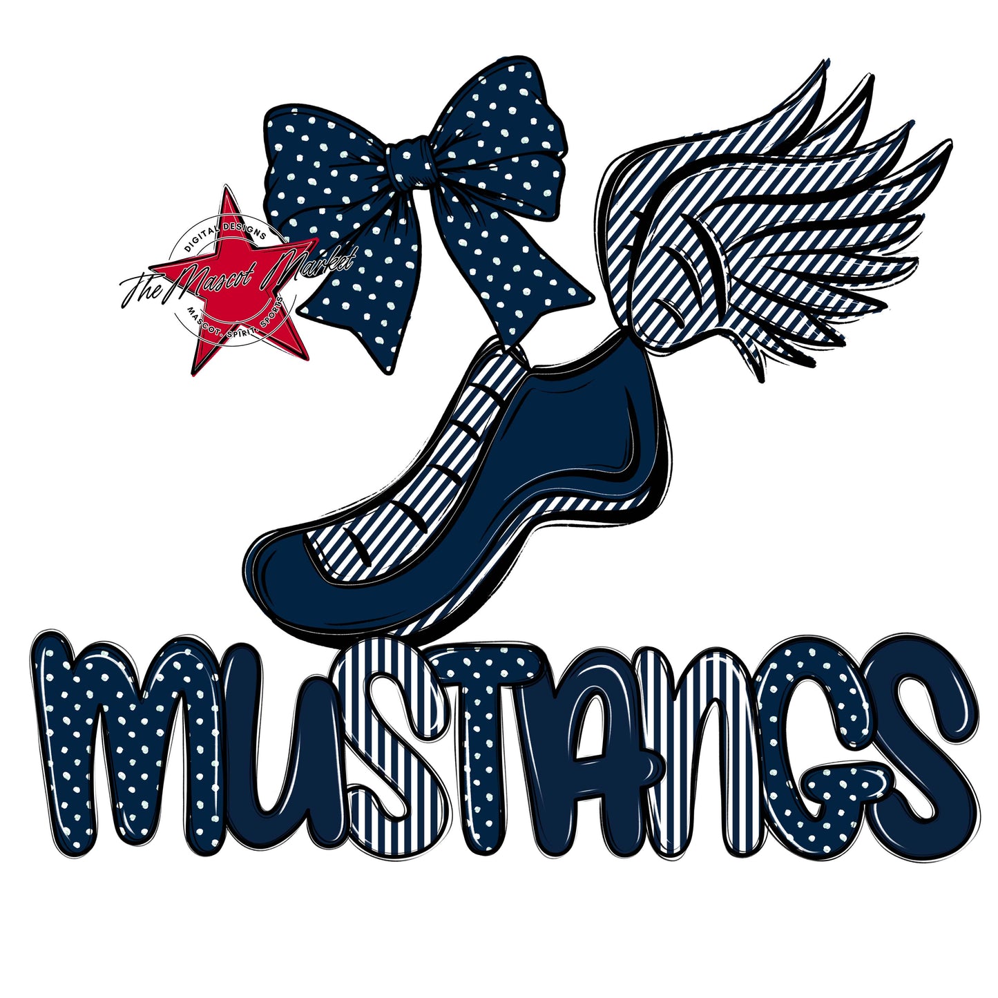 Mustangs Track Spirit Design-Navy