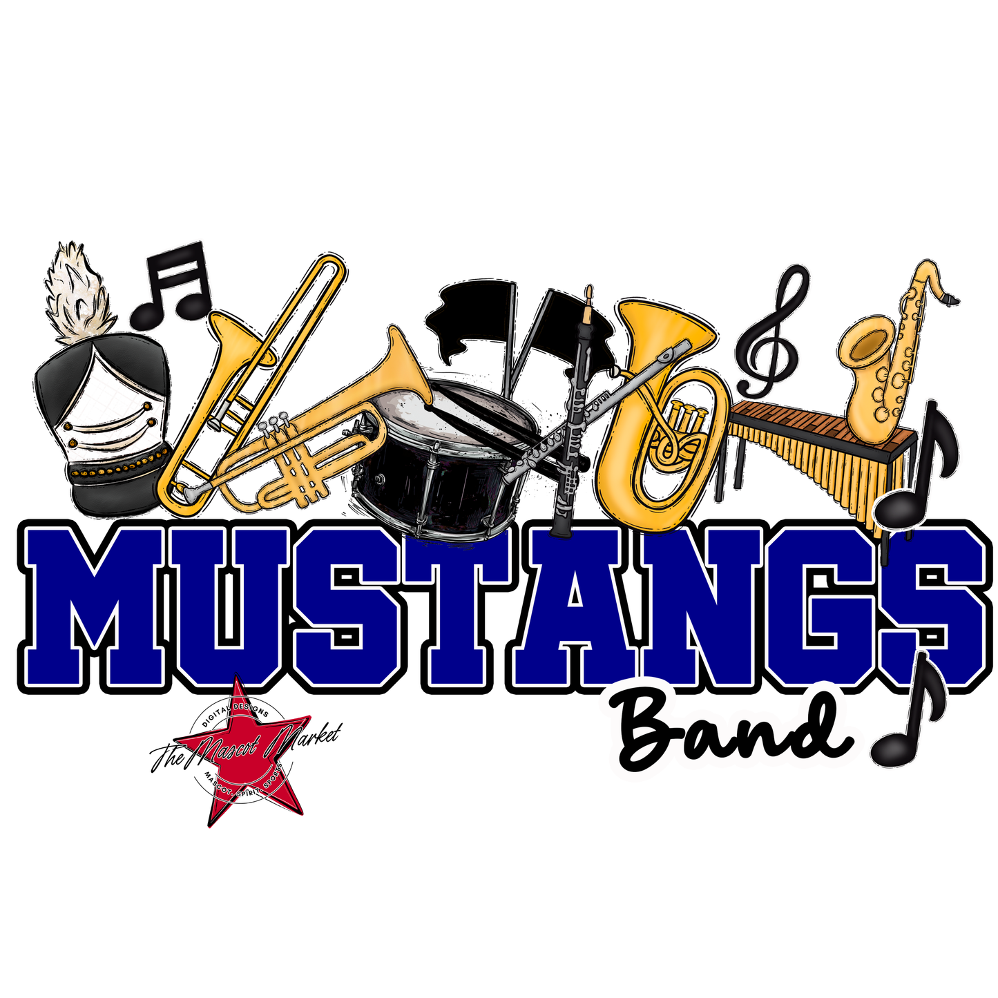 Mustangs Varsity Band-Blue