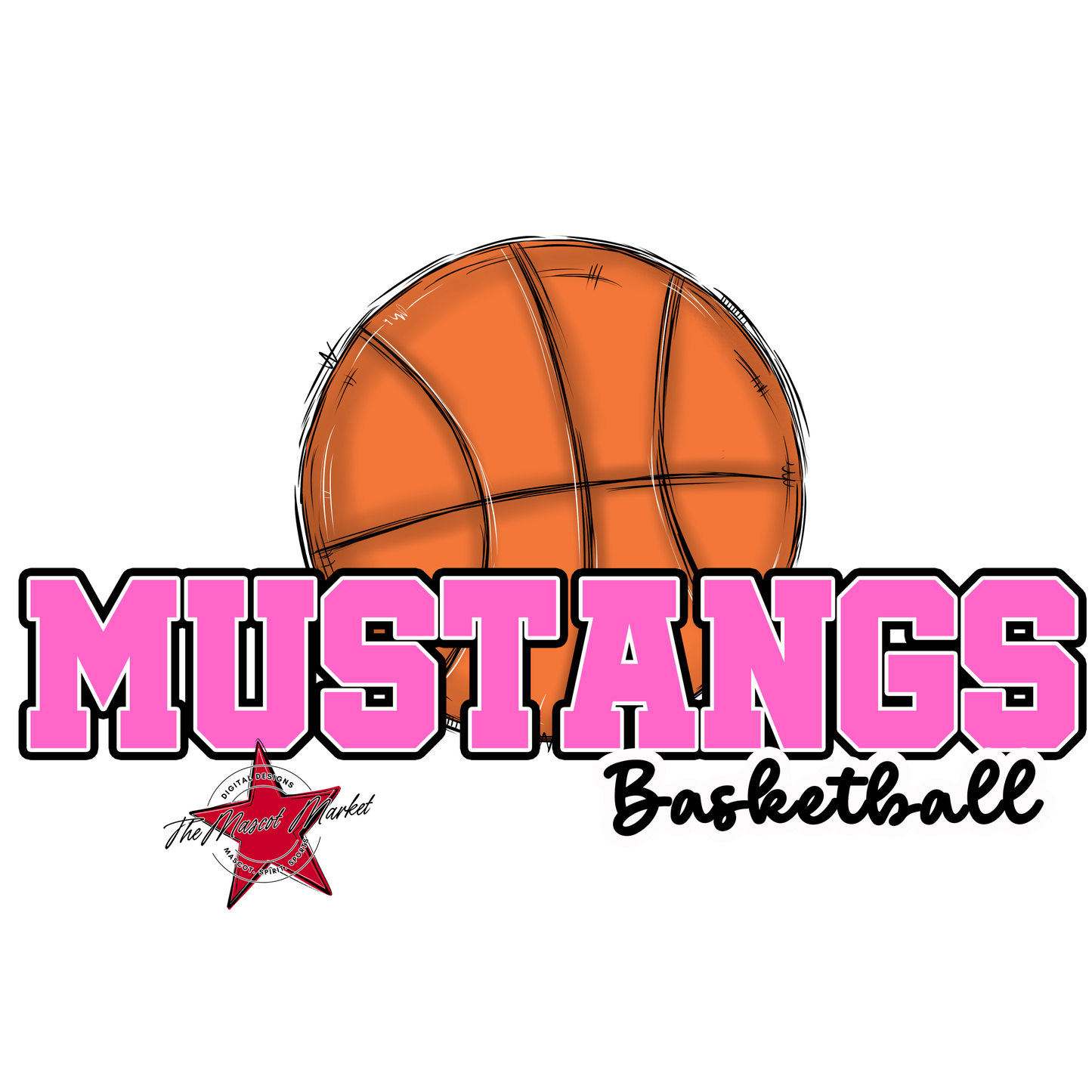 Mustangs Varsity Basketball-Baby Pink