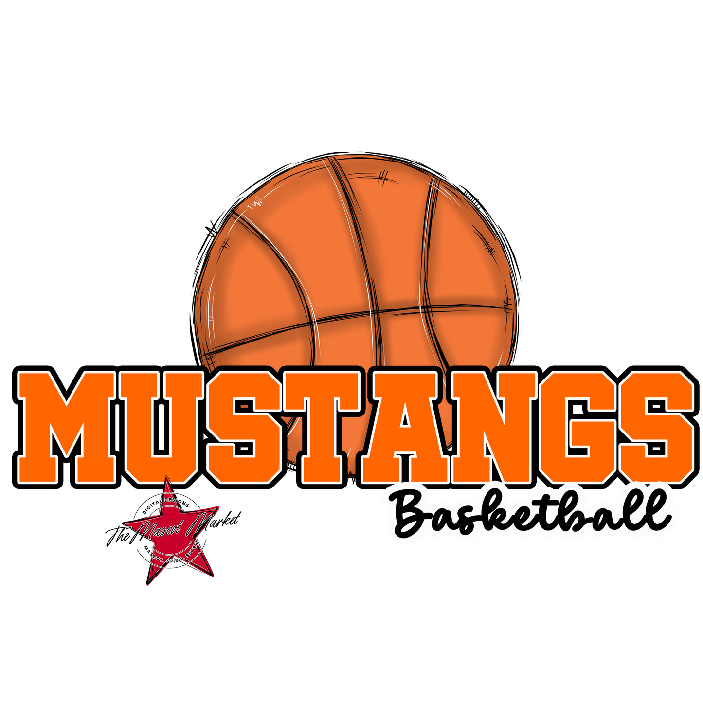 Mustangs Varsity Basketball-Orange