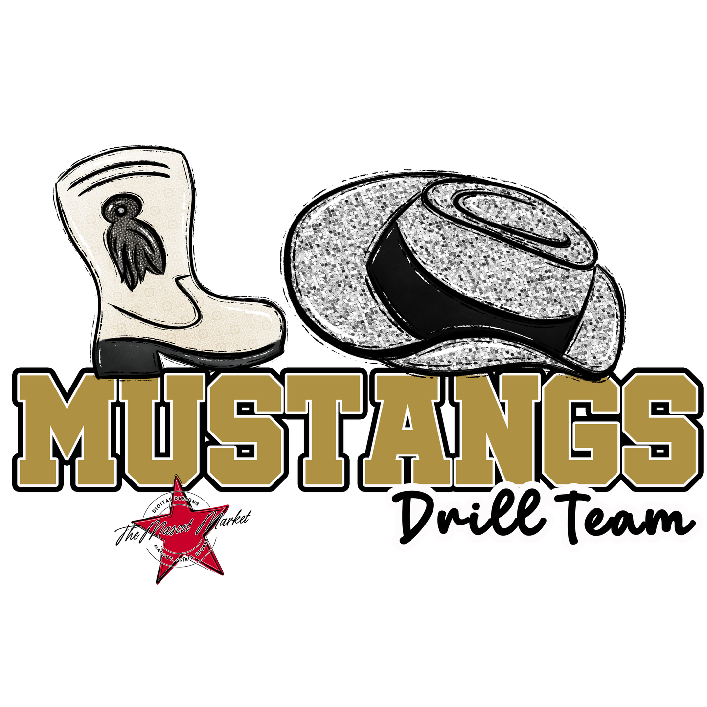 Mustangs Varsity Drillteam-Gold