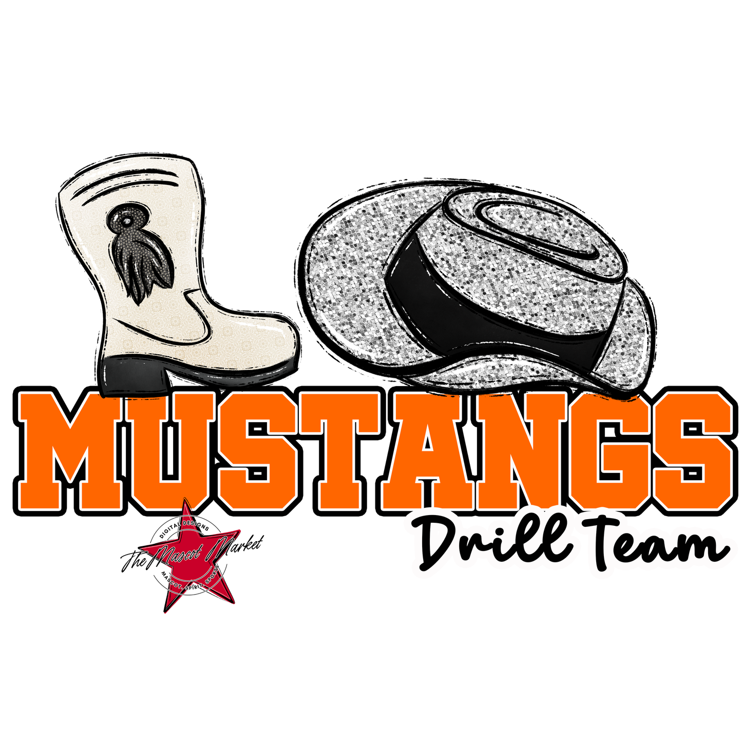 Mustangs Varsity Drillteam-Orange