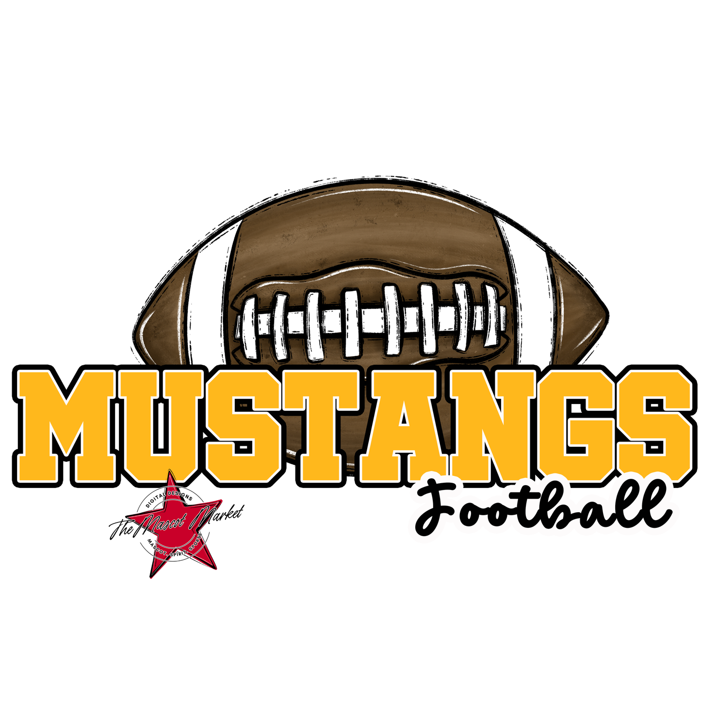 Mustangs Varsity Football-Yellow