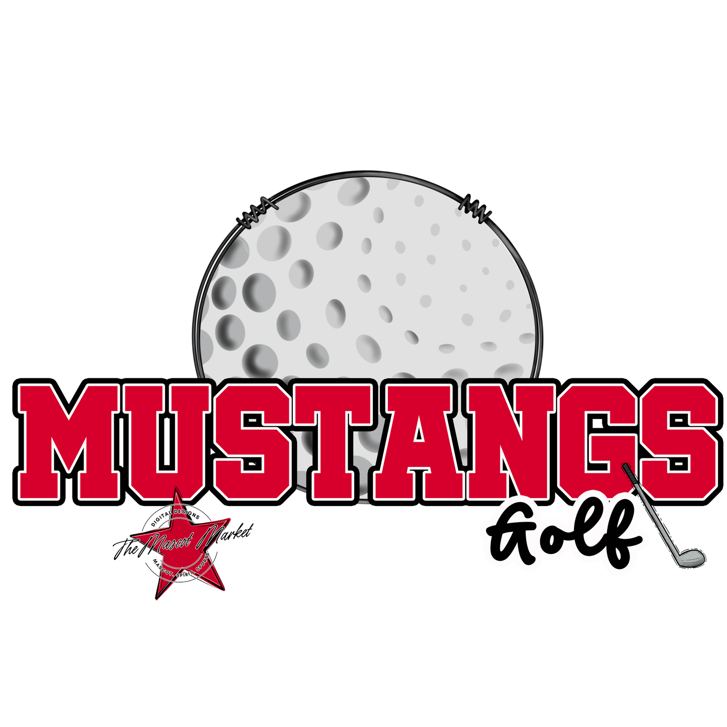 Mustangs Varsity Golf-Red