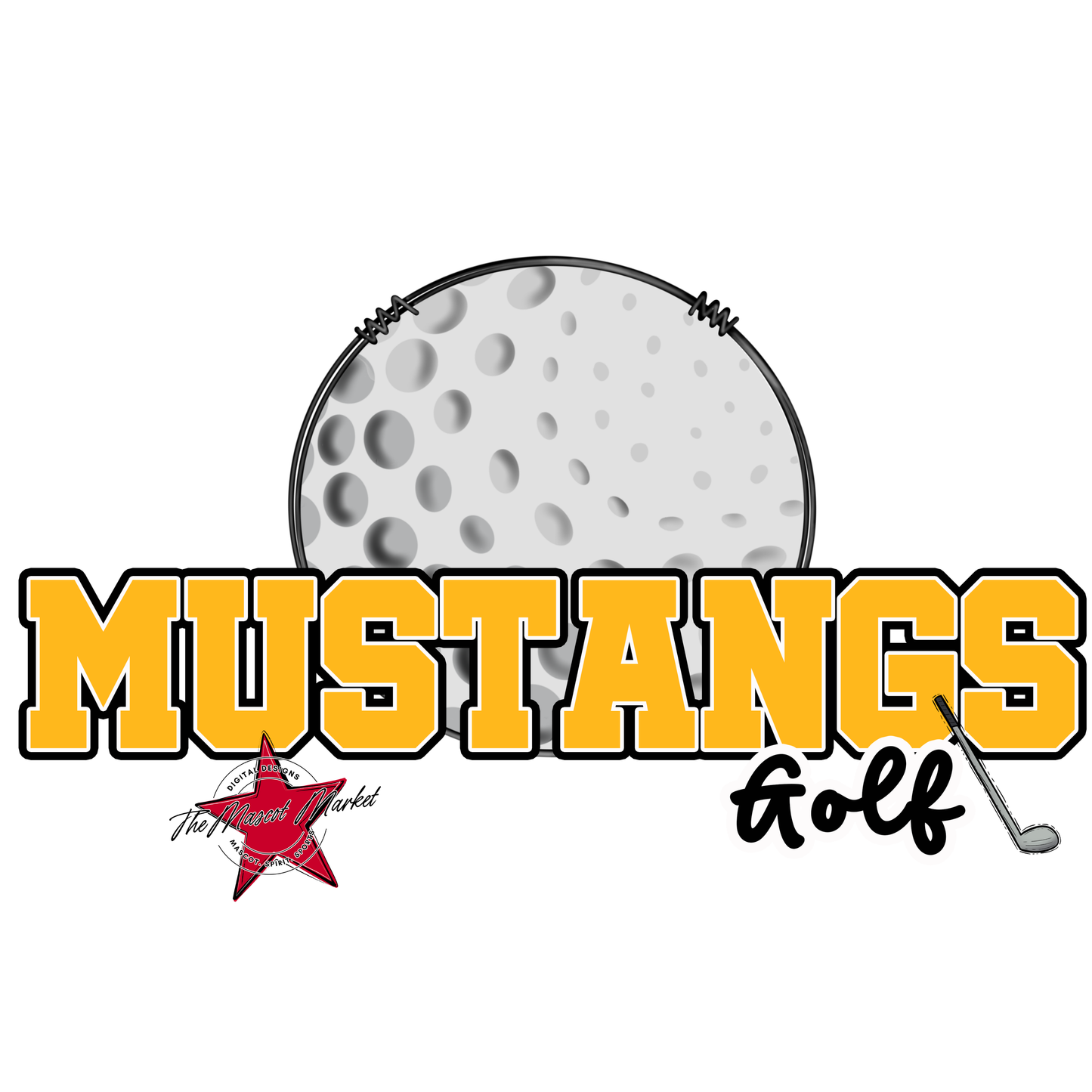 Mustangs Varsity Golf-Yellow