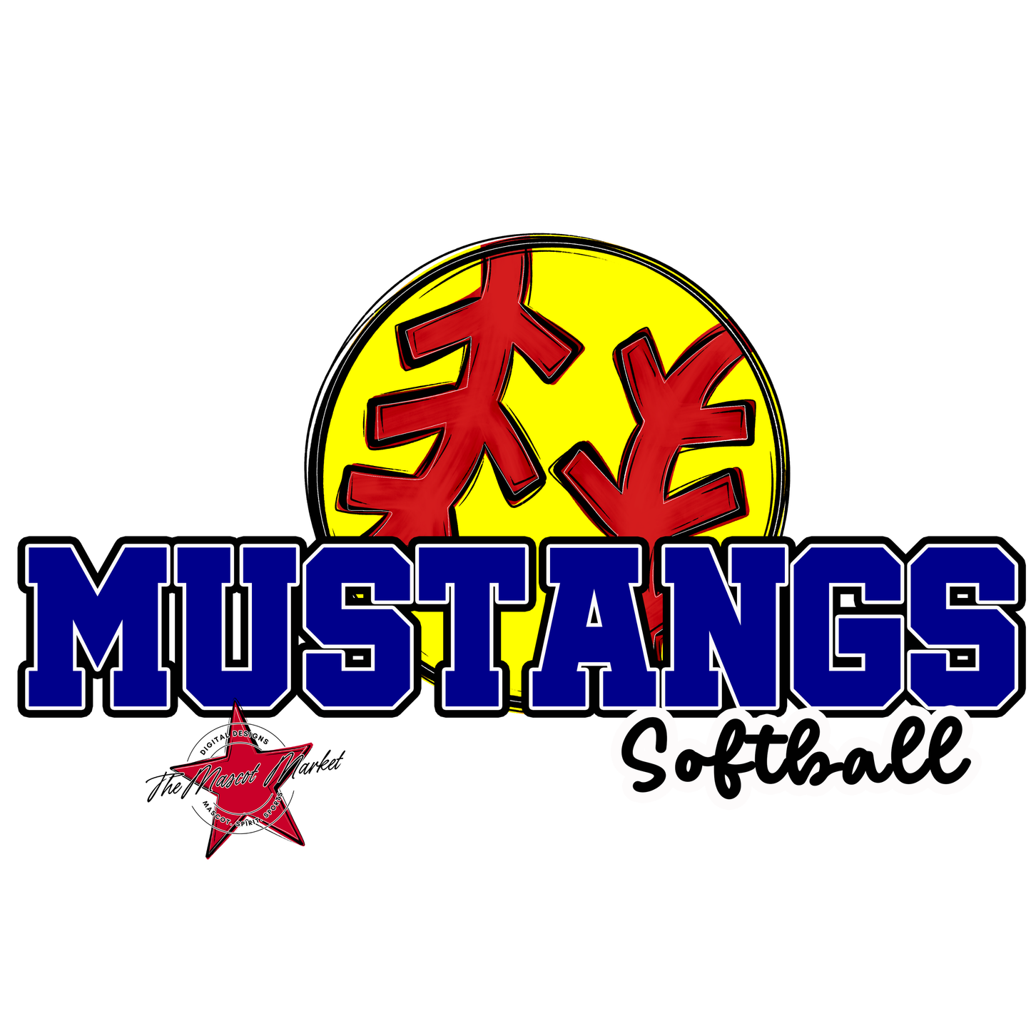 Mustangs Varsity Softball-Blue