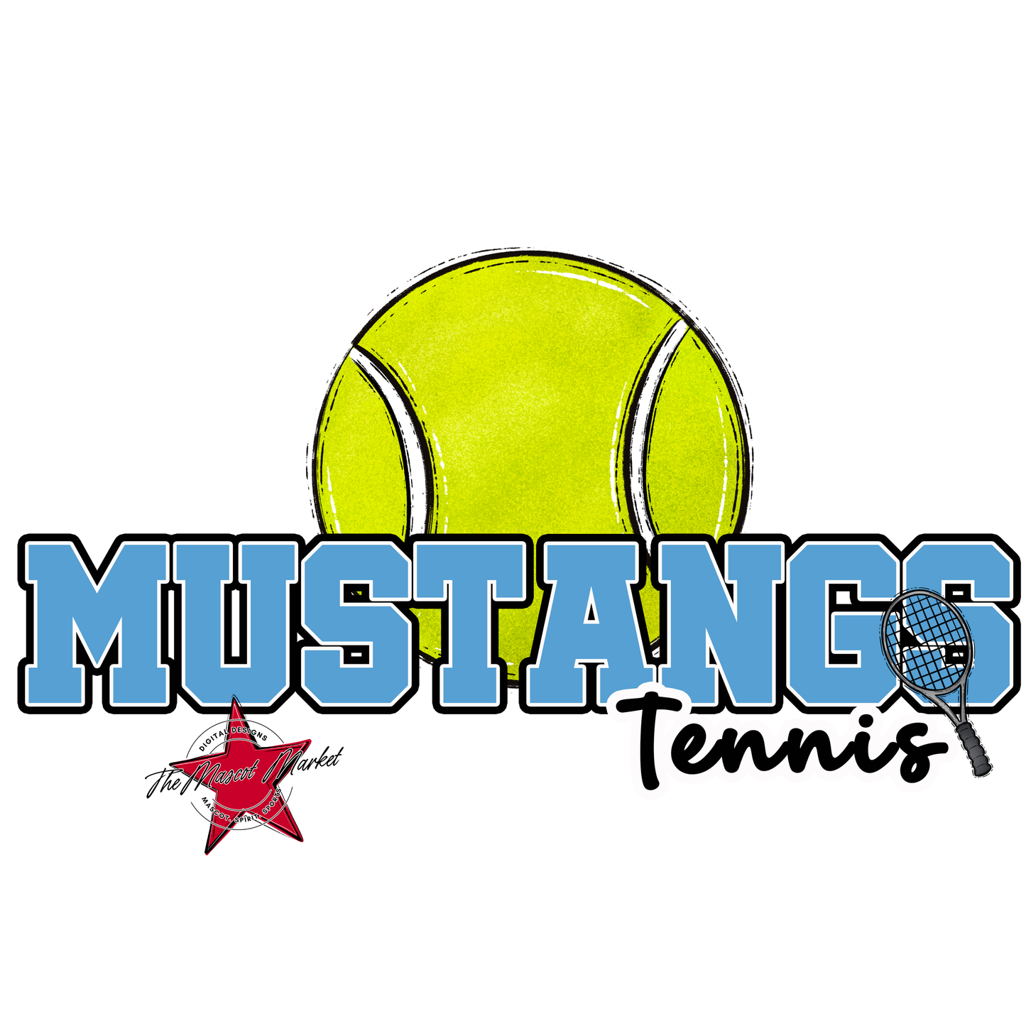 Mustangs Varsity Tennis-Carolina Blue