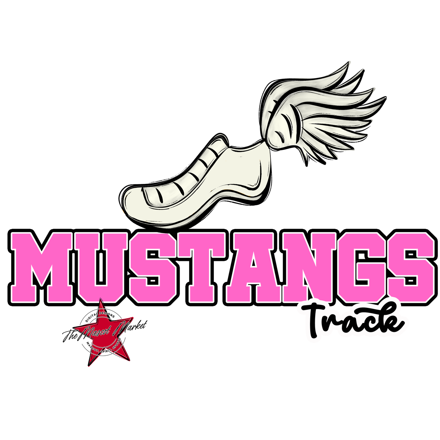 Mustangs Varsity Track-Baby Pink