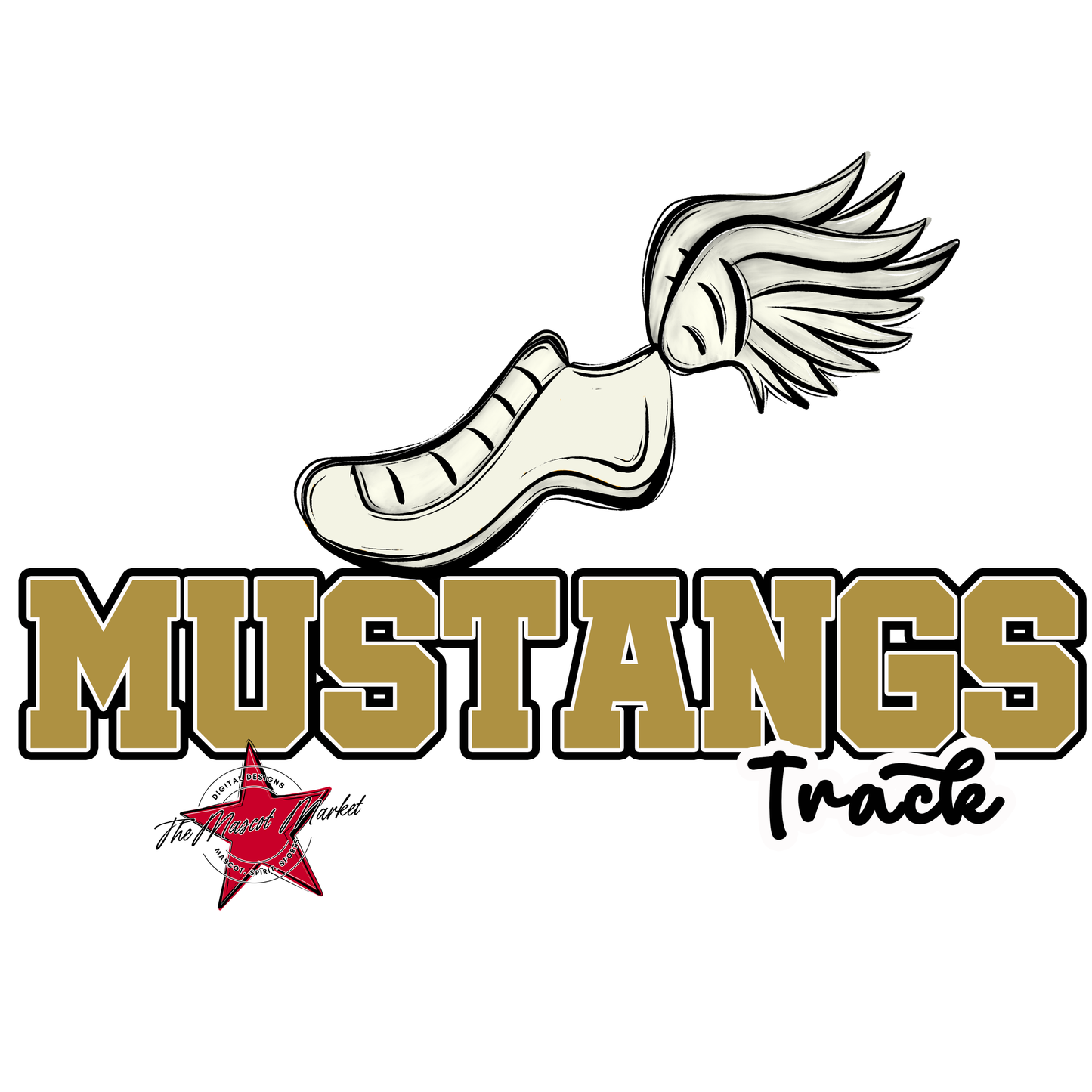 Mustangs Varsity Track-Gold
