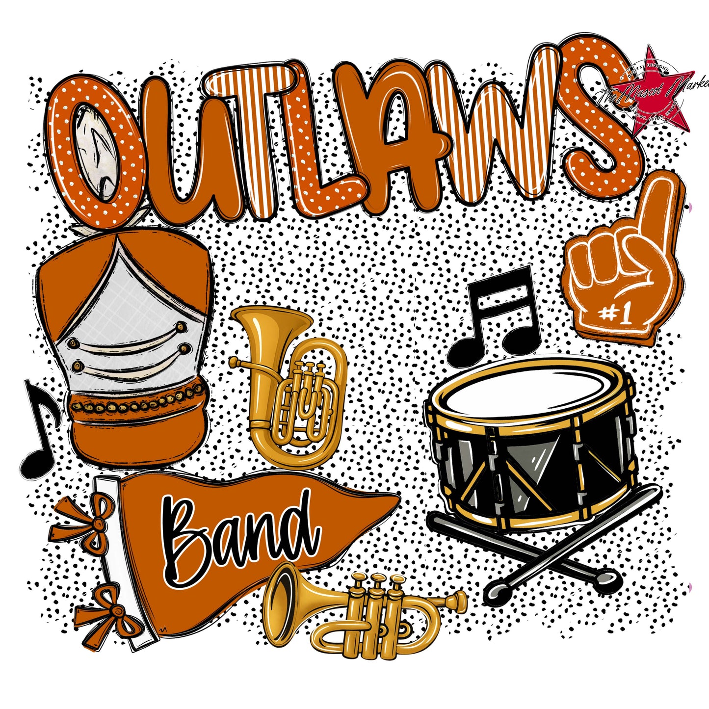 Outlaws Band Spirit-Burnt Orange