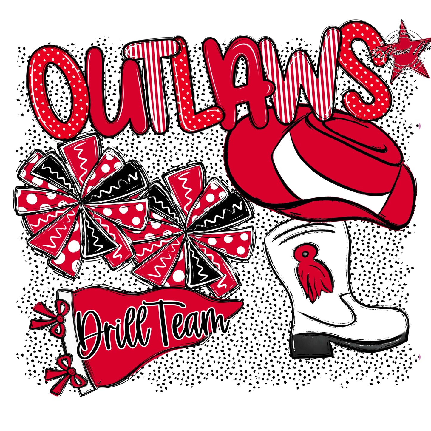 Outlaws Drillteam Spirit-Red