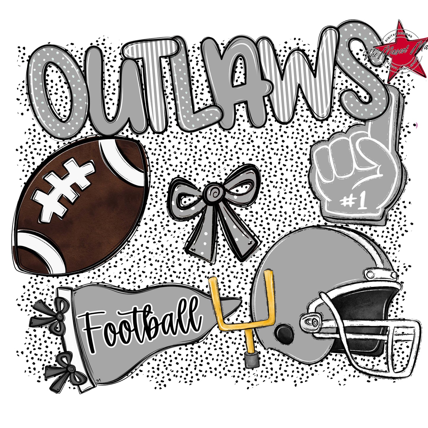 Outlaws Football Spirit-Grey