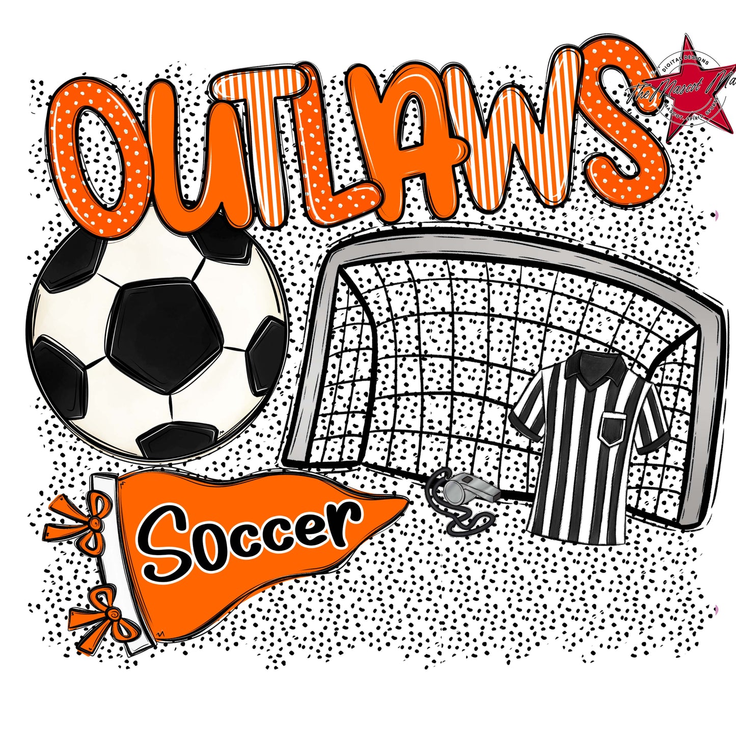 Outlaws Soccer Spirit-Orange