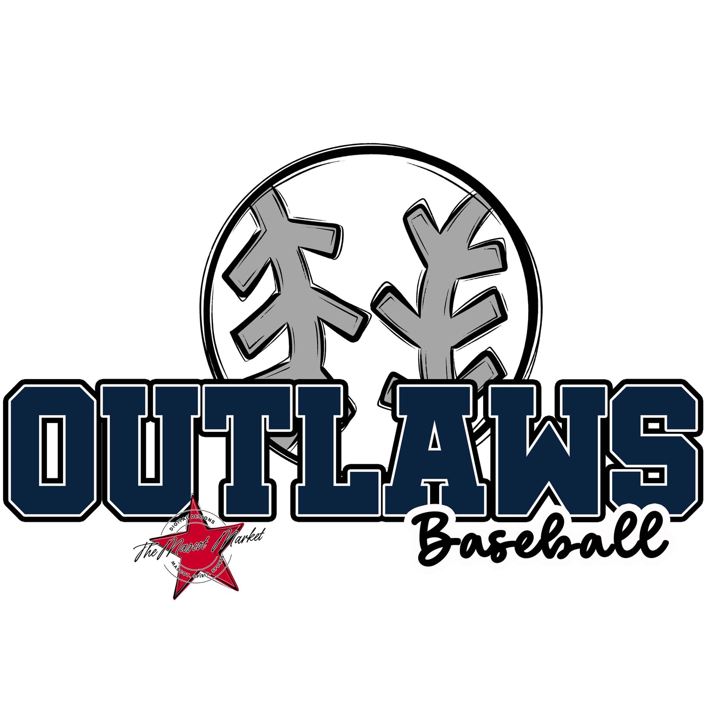 Outlaws Varsity Baseball-Navy