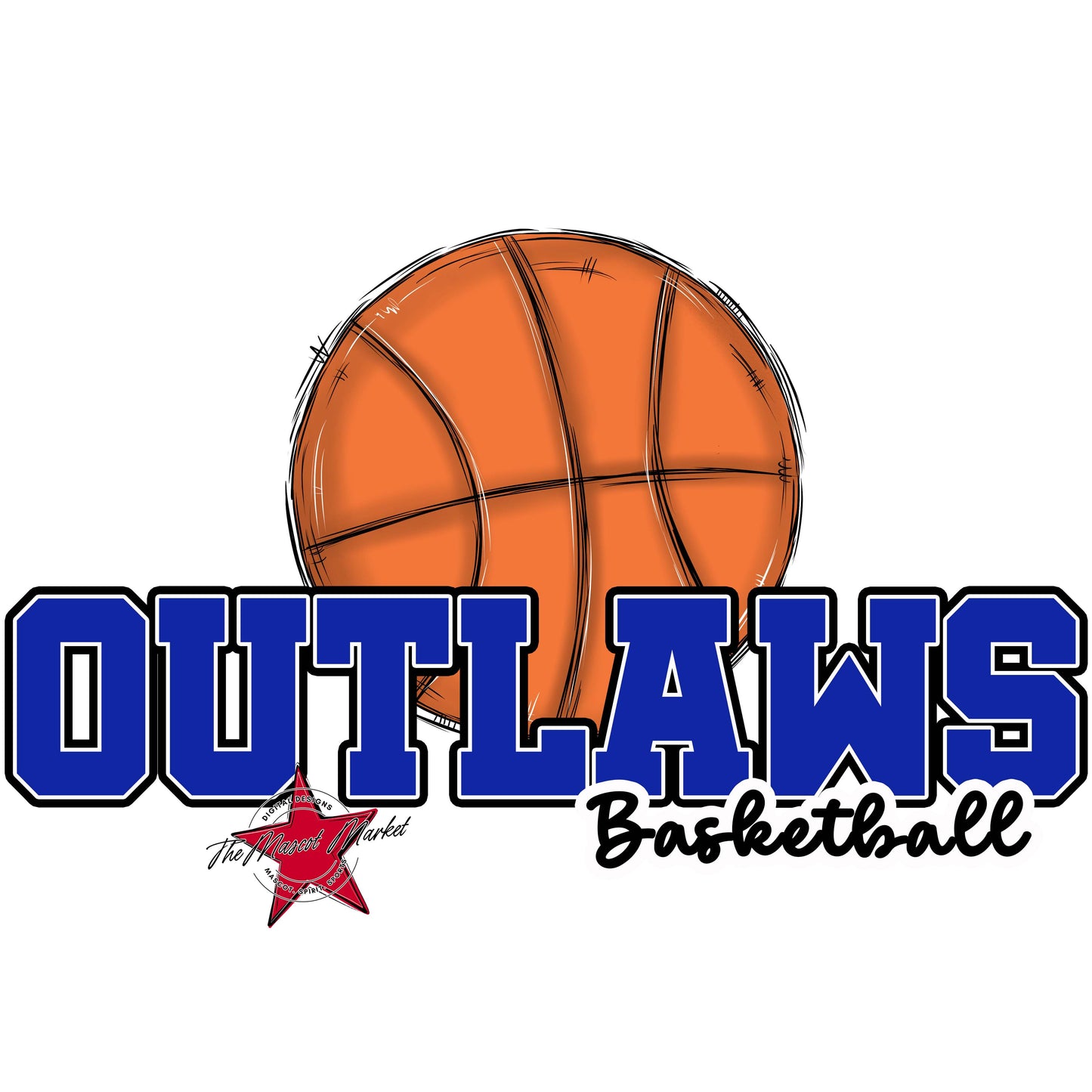 Outlaws Varsity Basketball-Royal Blue