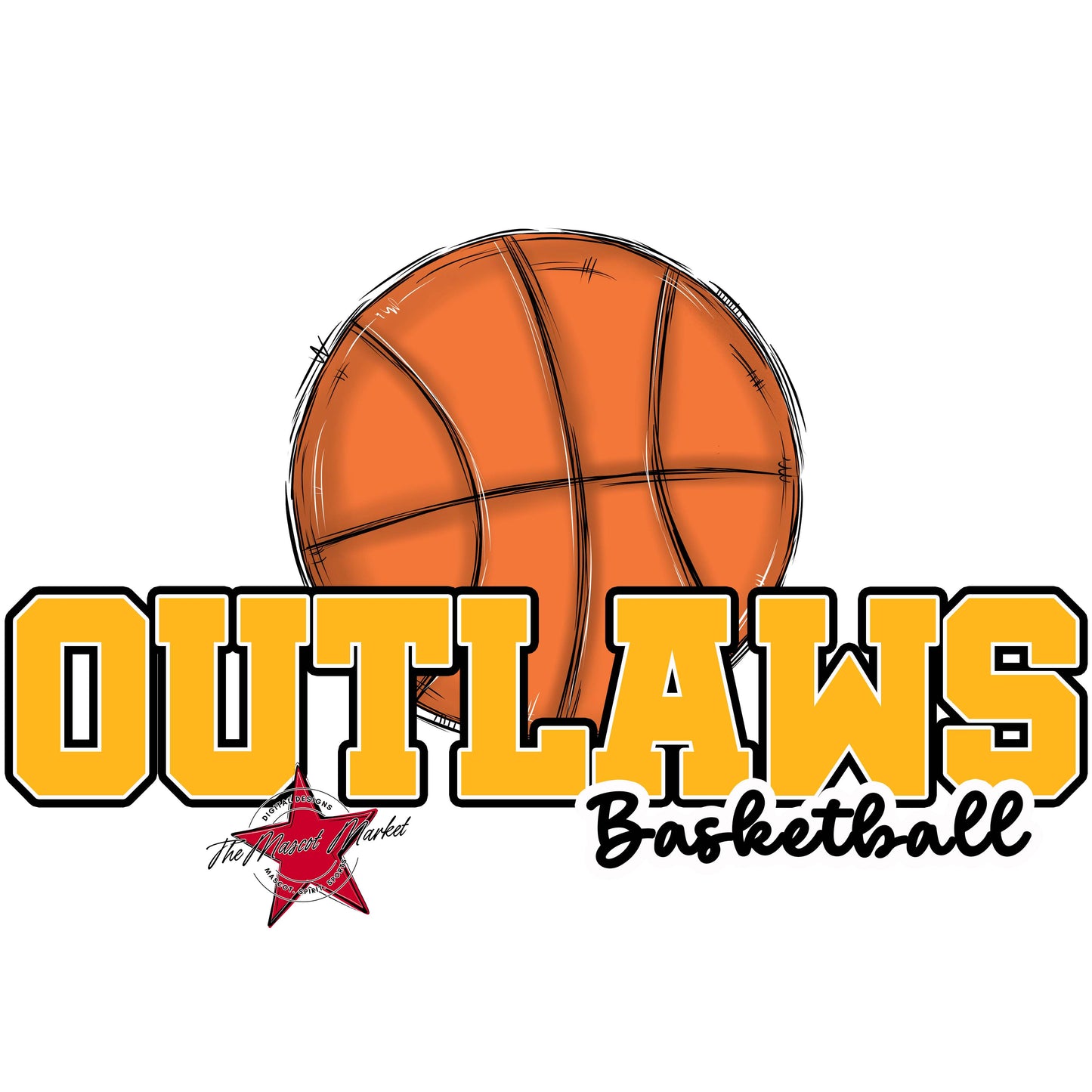 Outlaws Varsity Basketball-Yellow