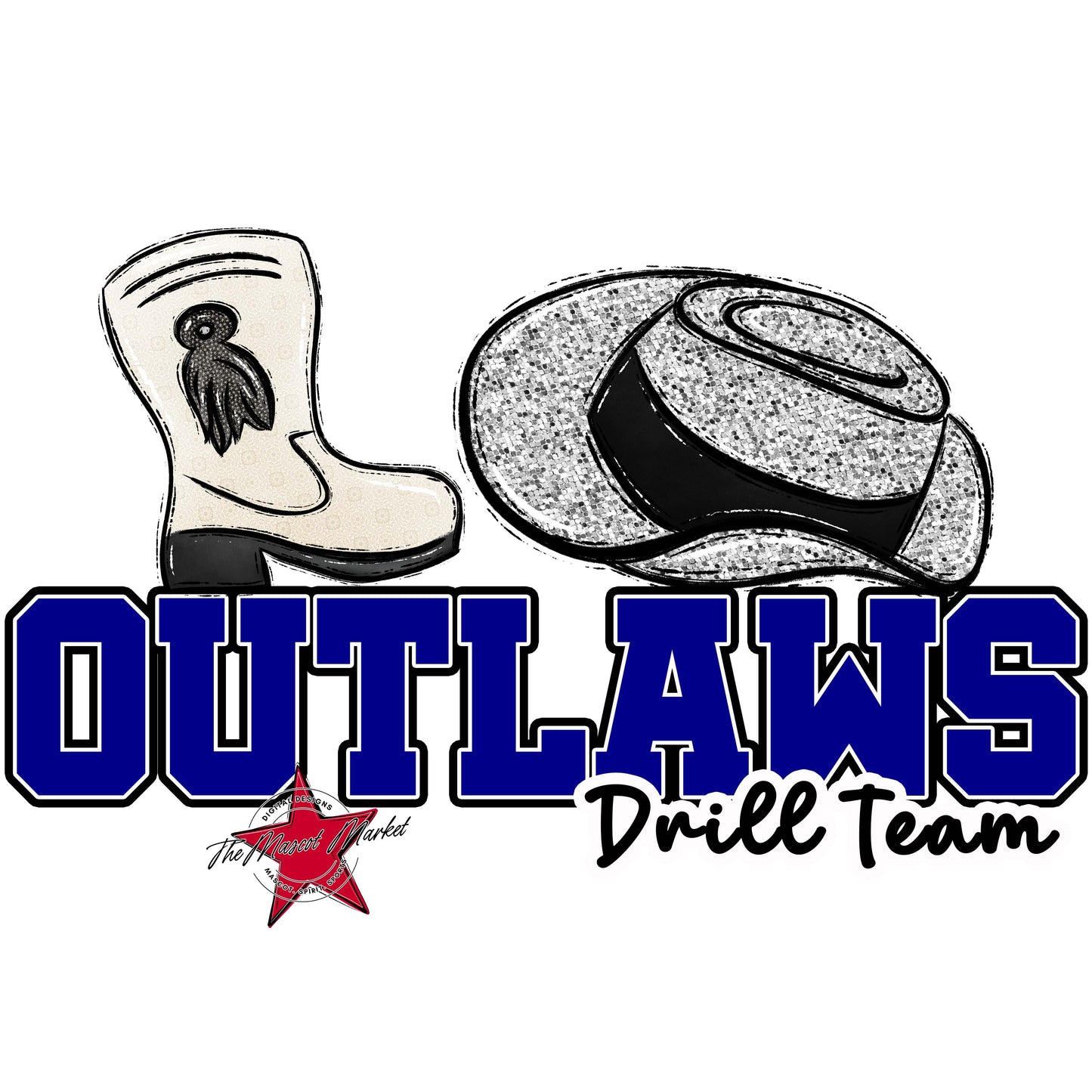 Outlaws Varsity Drillteam-Blue