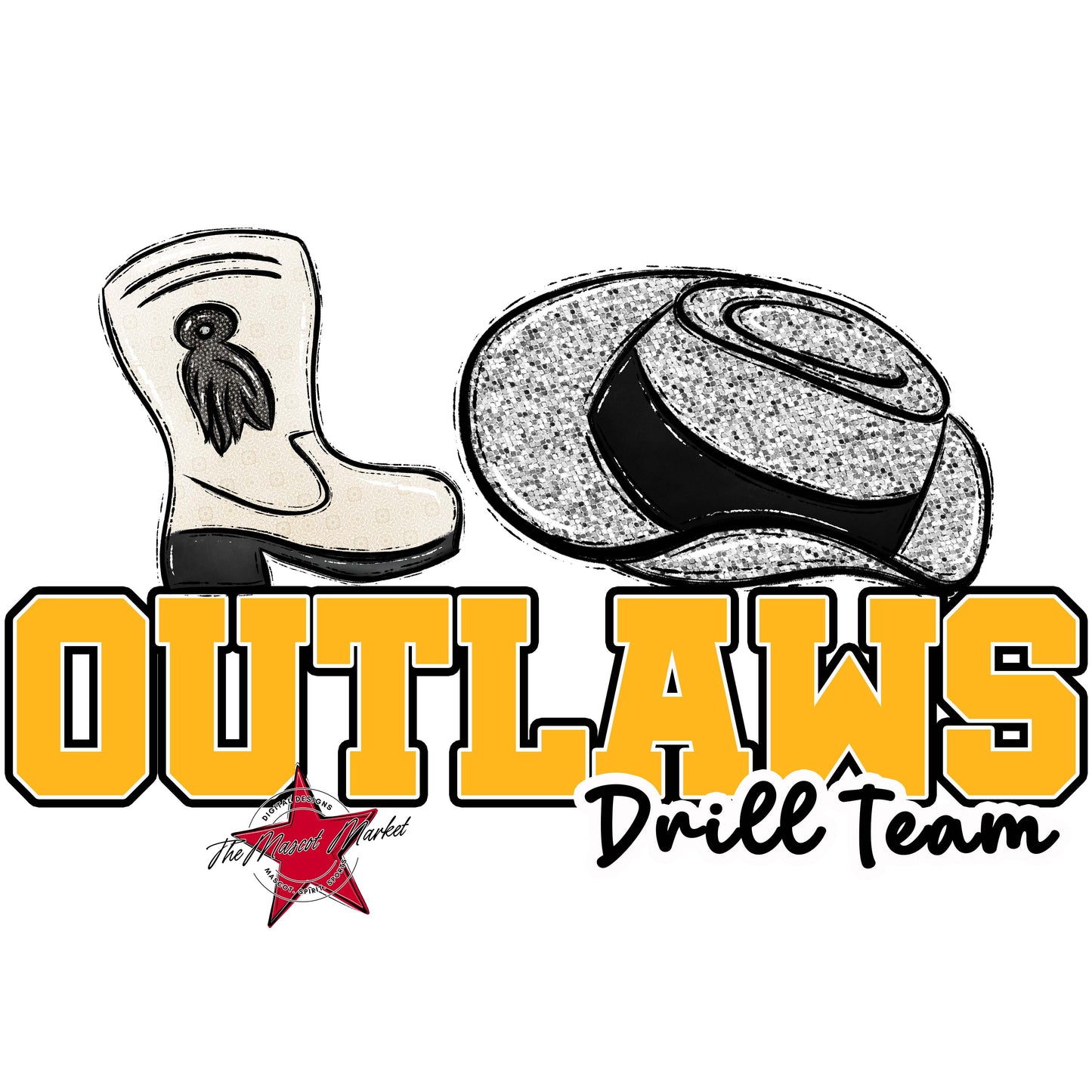 Outlaws Varsity Drillteam-Yellow
