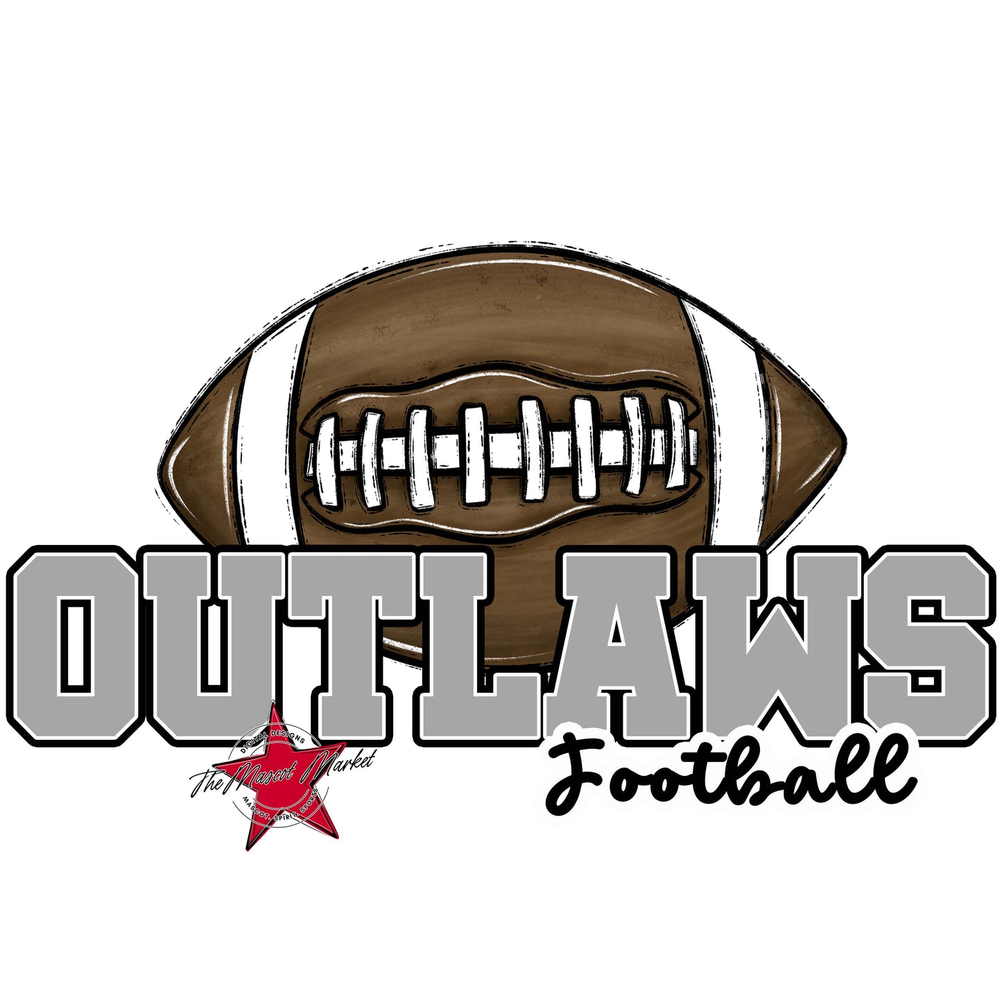 Outlaws Varsity Football-Grey