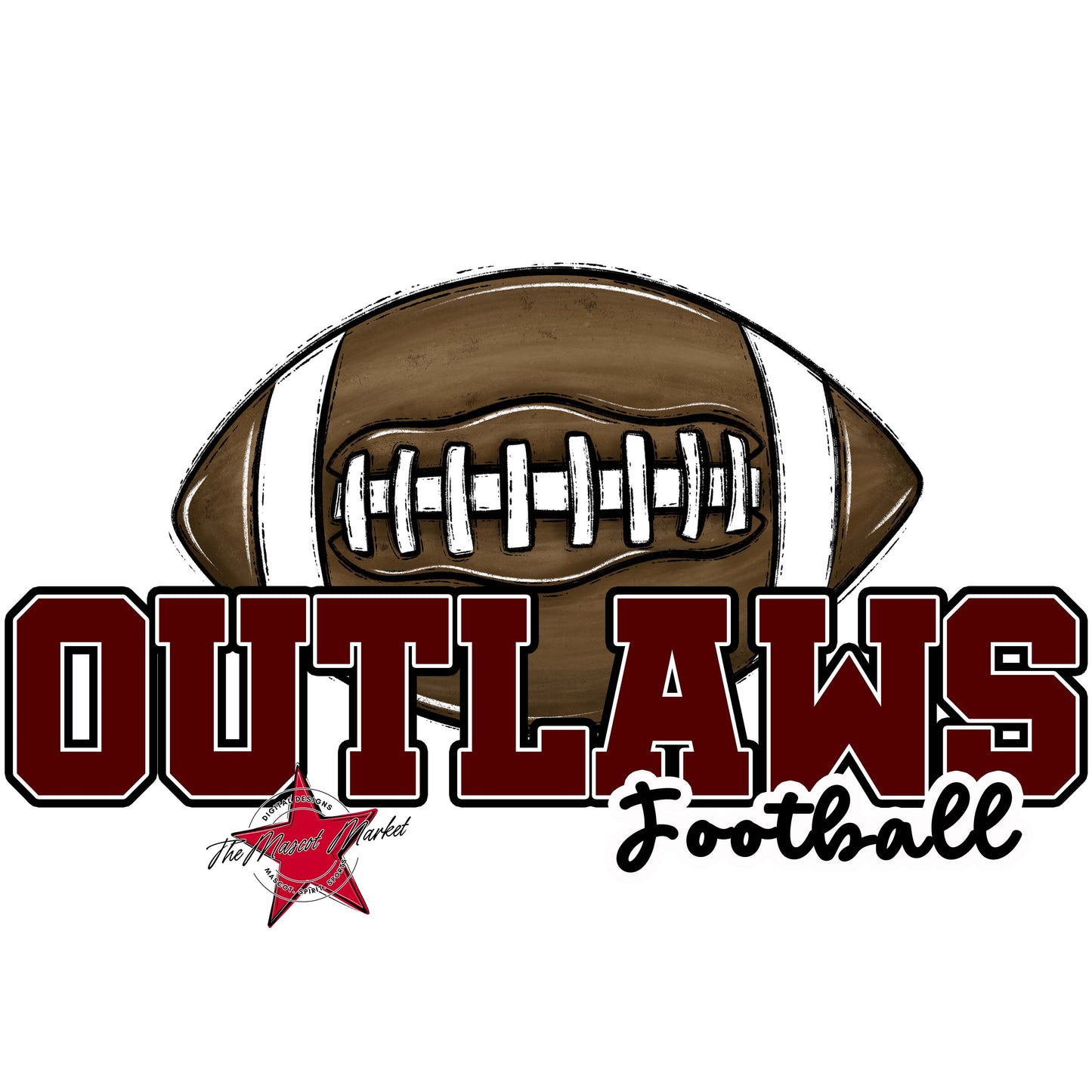 Outlaws Varsity Football-Maroon