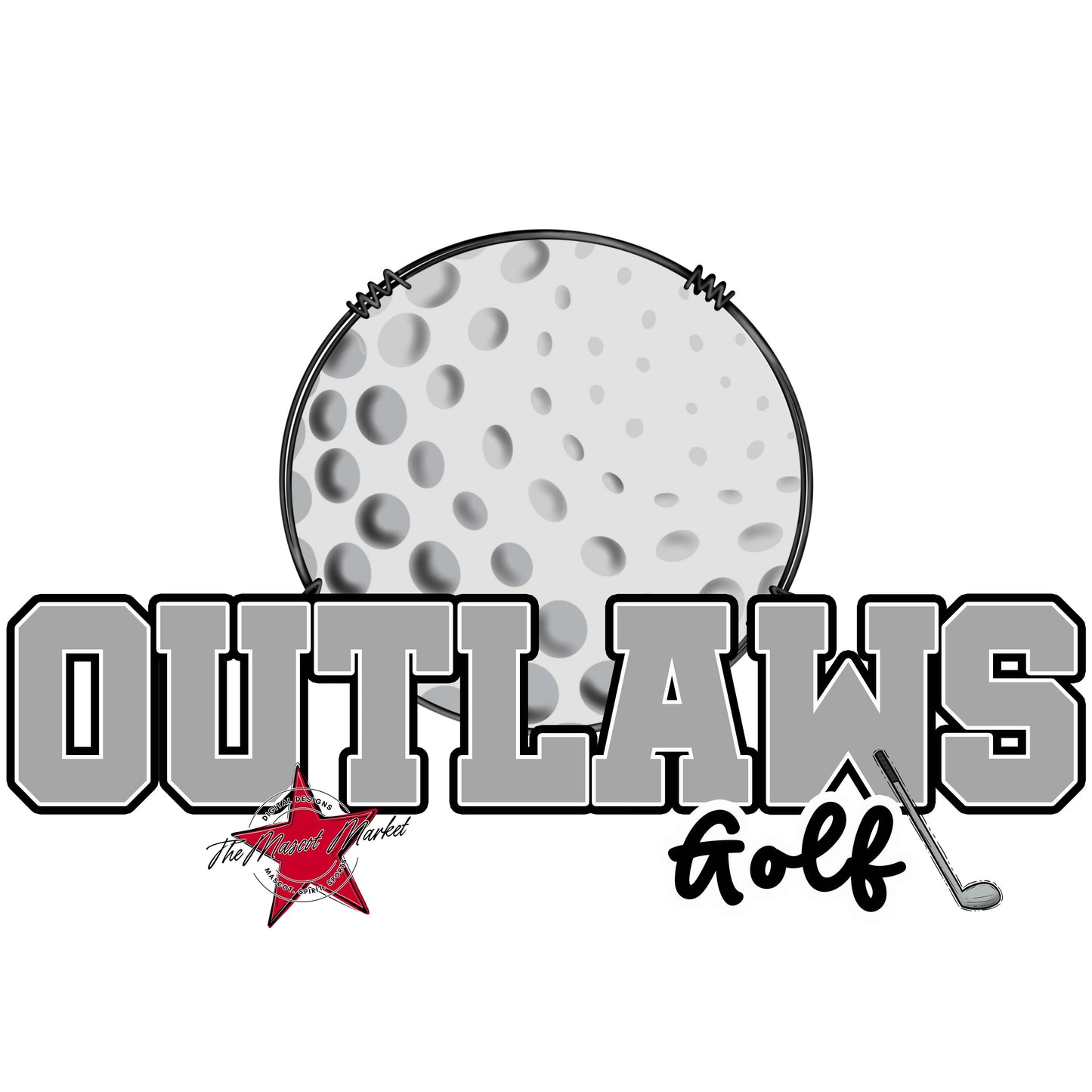 Outlaws Varsity Golf-Grey
