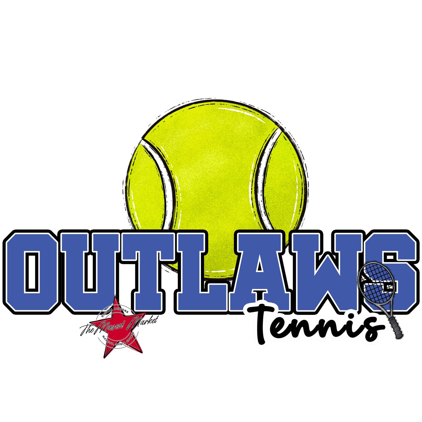 Outlaws Varsity Tennis-Off Blue