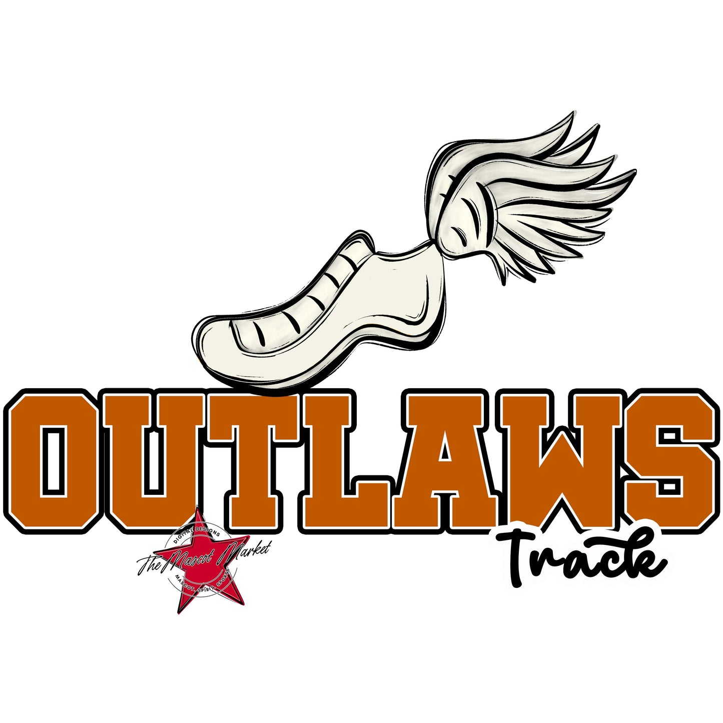Outlaws Varsity Track-Burnt Orange