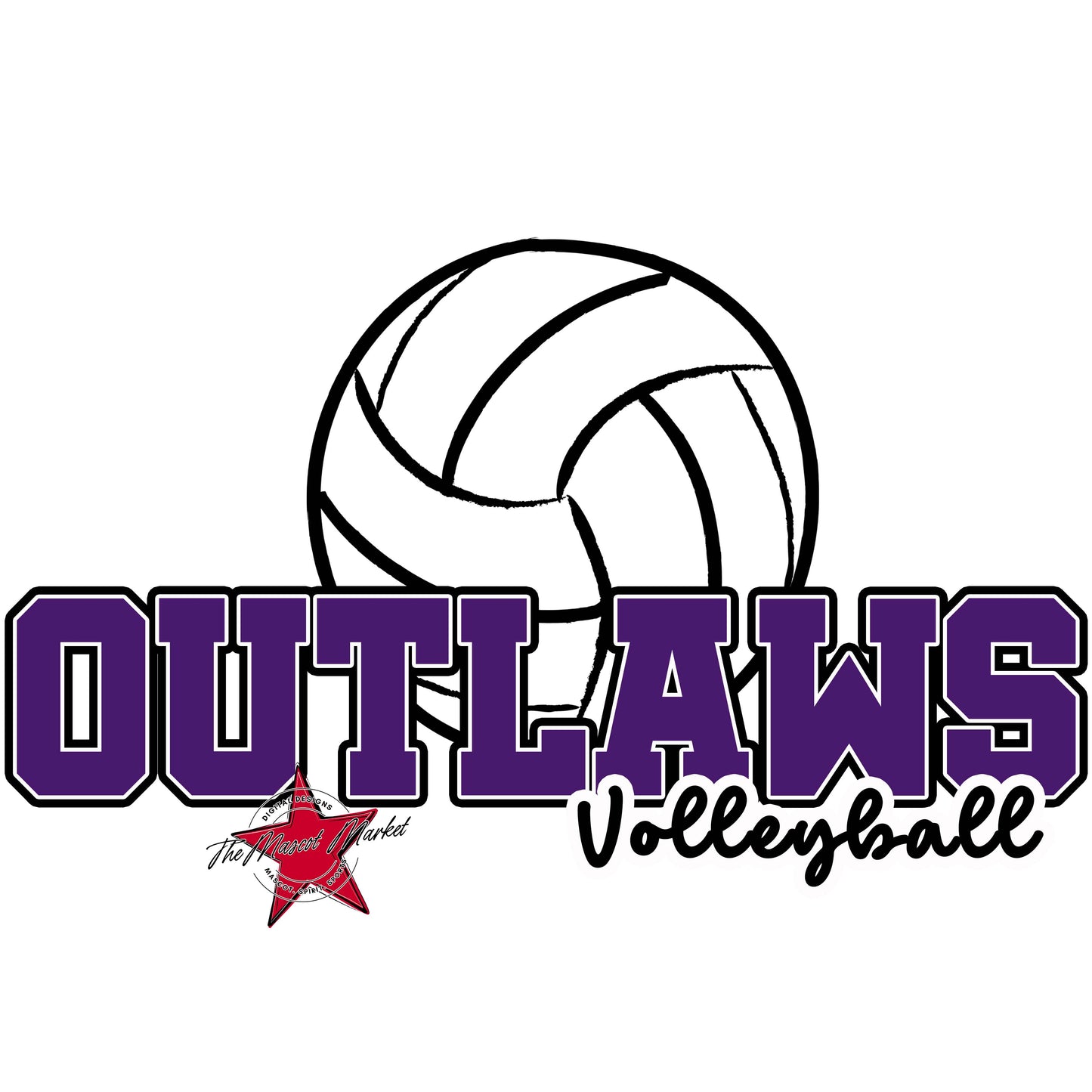 Outlaws Varsity Volleyball-Purple