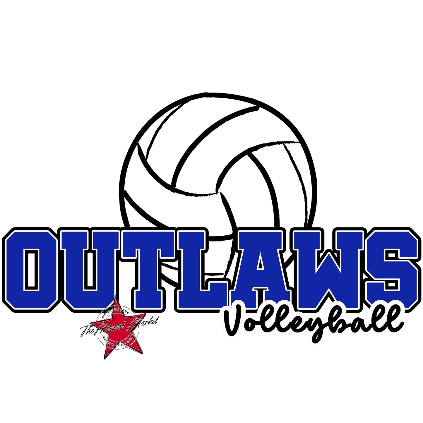 Outlaws Varsity Volleyball-Royal Blue