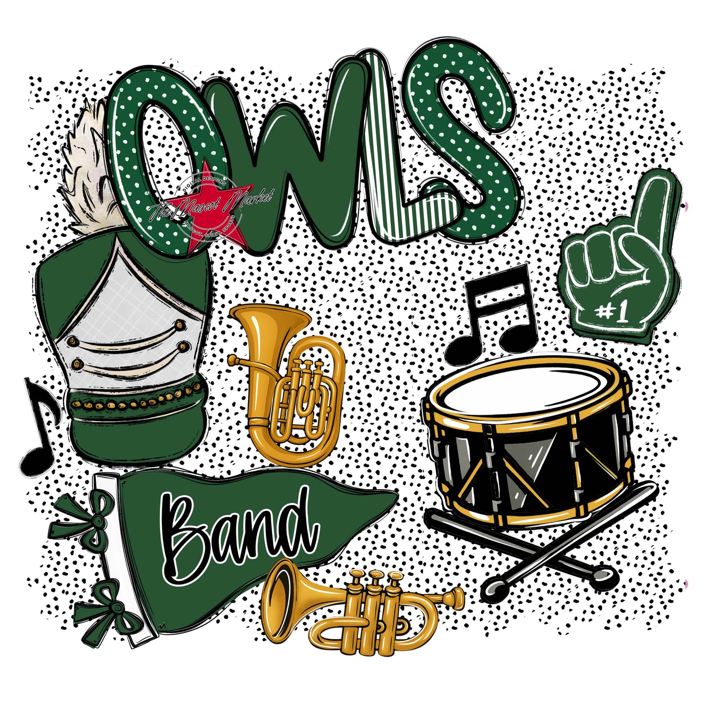 Owls Band Spirit-Green