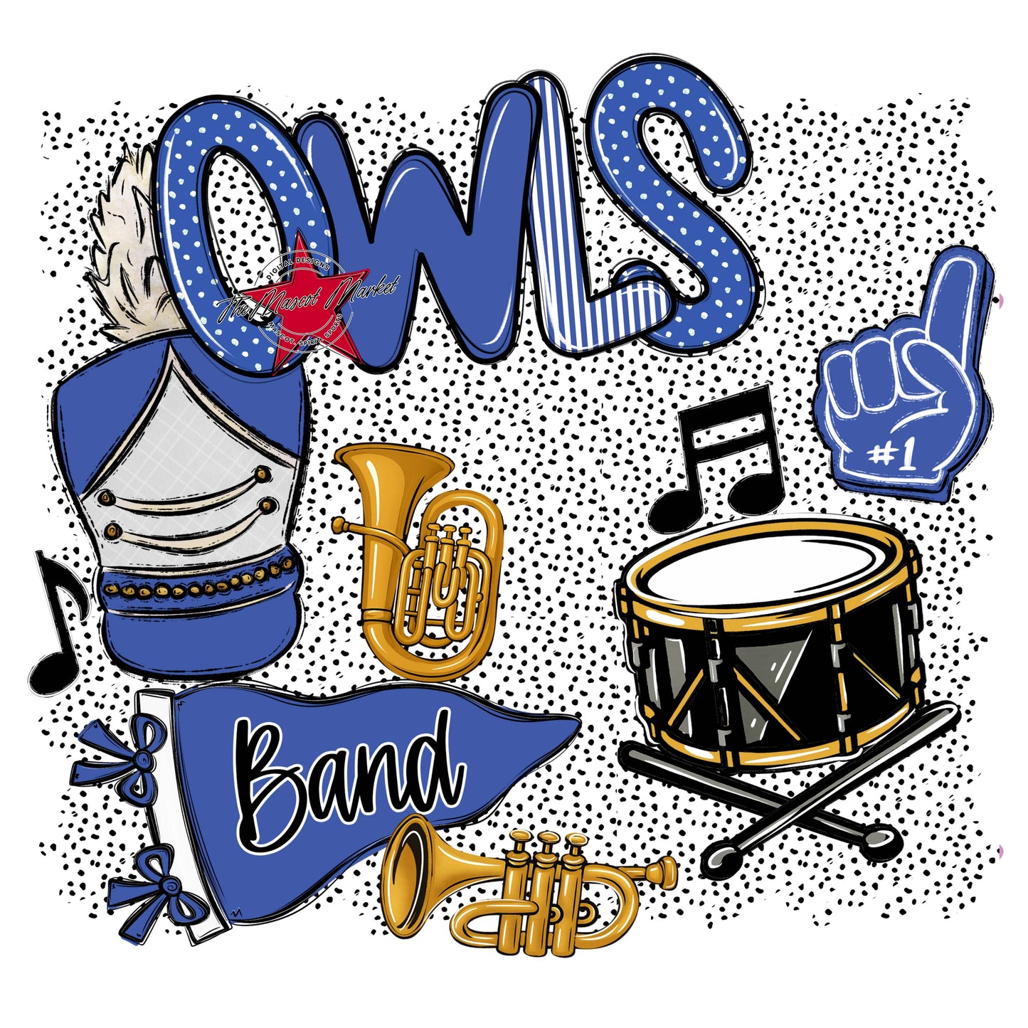 Owls Band Spirit-Off Blue