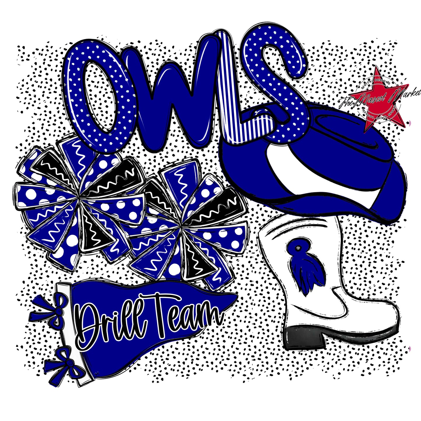 Owls Drillteam Spirit-Blue