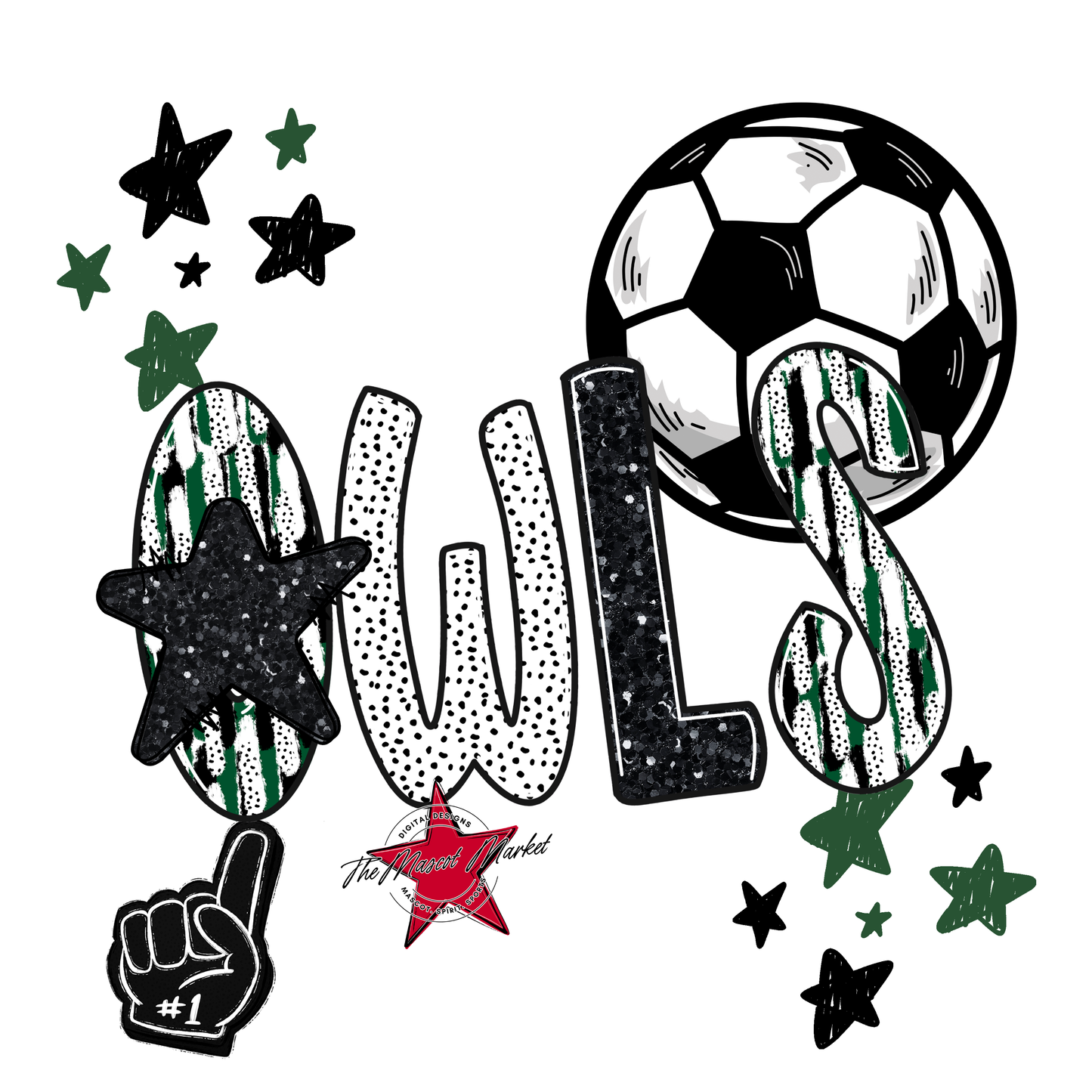 Owls Soccer Scrape-Green