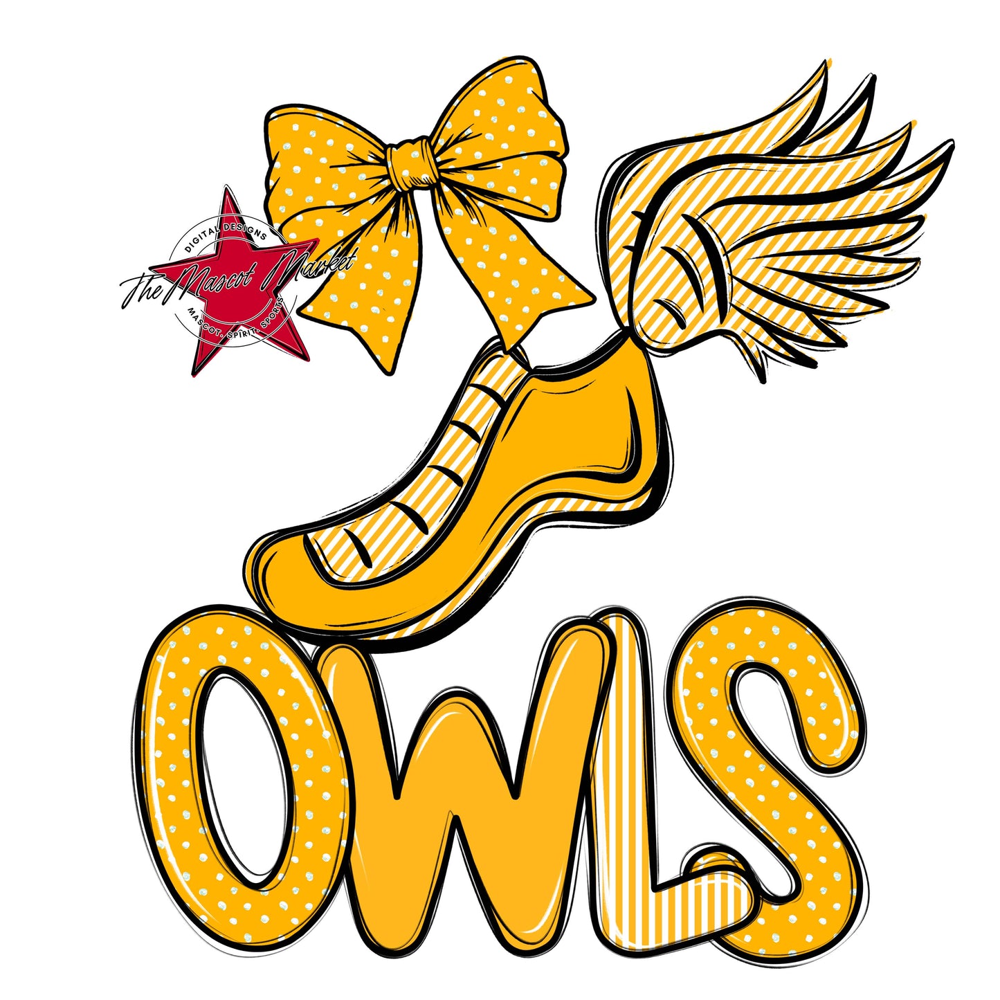 Owls Track Spirit Design-Yellow