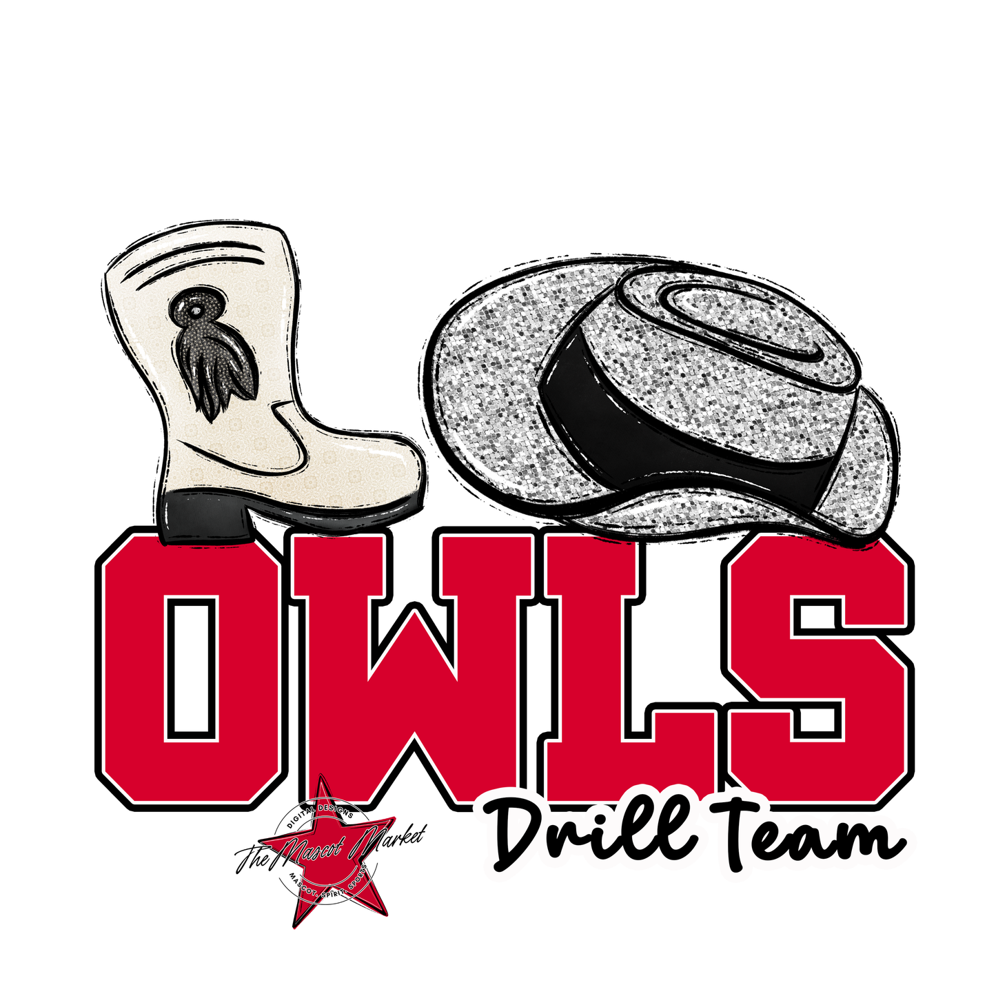 Owls Varsity Drillteam-Red