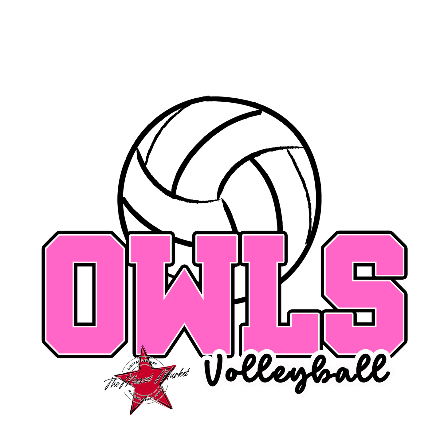 Owls Varsity Volleyball-Baby Pink