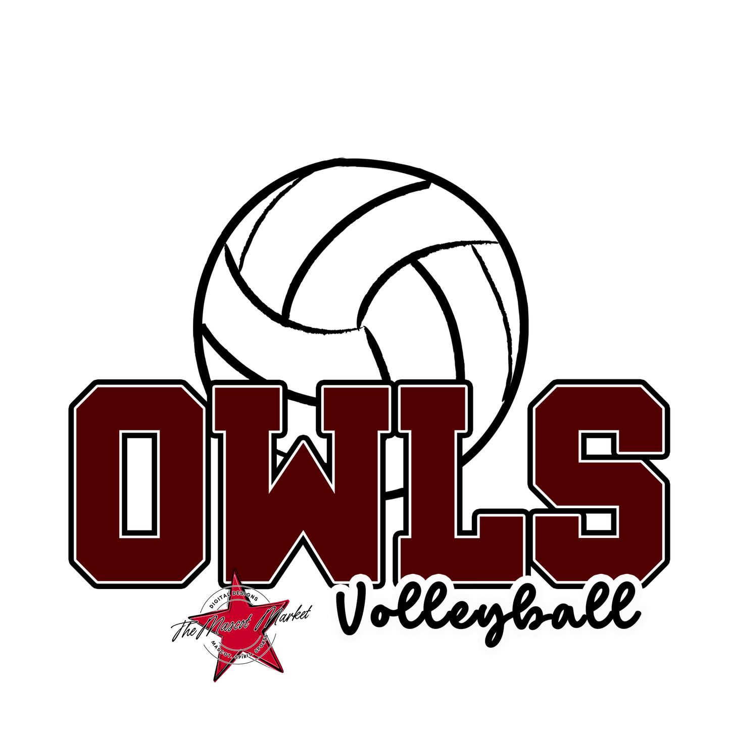 Owls Varsity Volleyball-Maroon